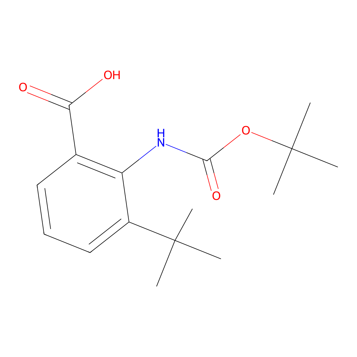 2-{[(Tert-butoxy)carbonyl]amino}-3-tert-butylbenzoic acid molecular structure, CAS 2248395-19-7