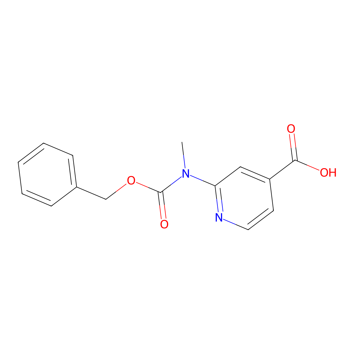 2-{[(Benzyloxy)carbonyl](methyl)amino}pyridine-4-carboxylic acid molecular structure, CAS 2248395-36-8