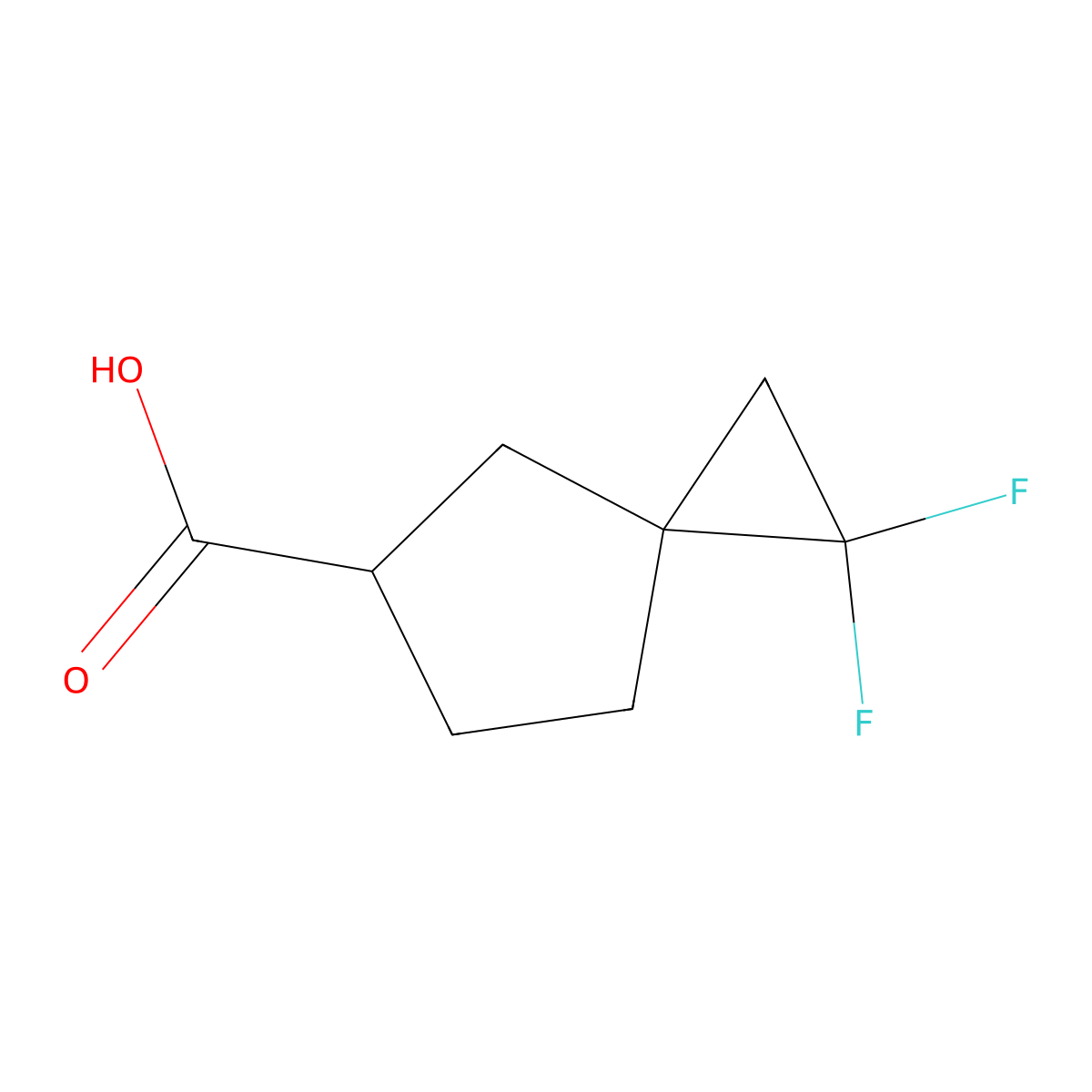 1,1-Difluorospiro[2.4]heptane-5-carboxylic acid molecular structure, CAS 2248395-44-8