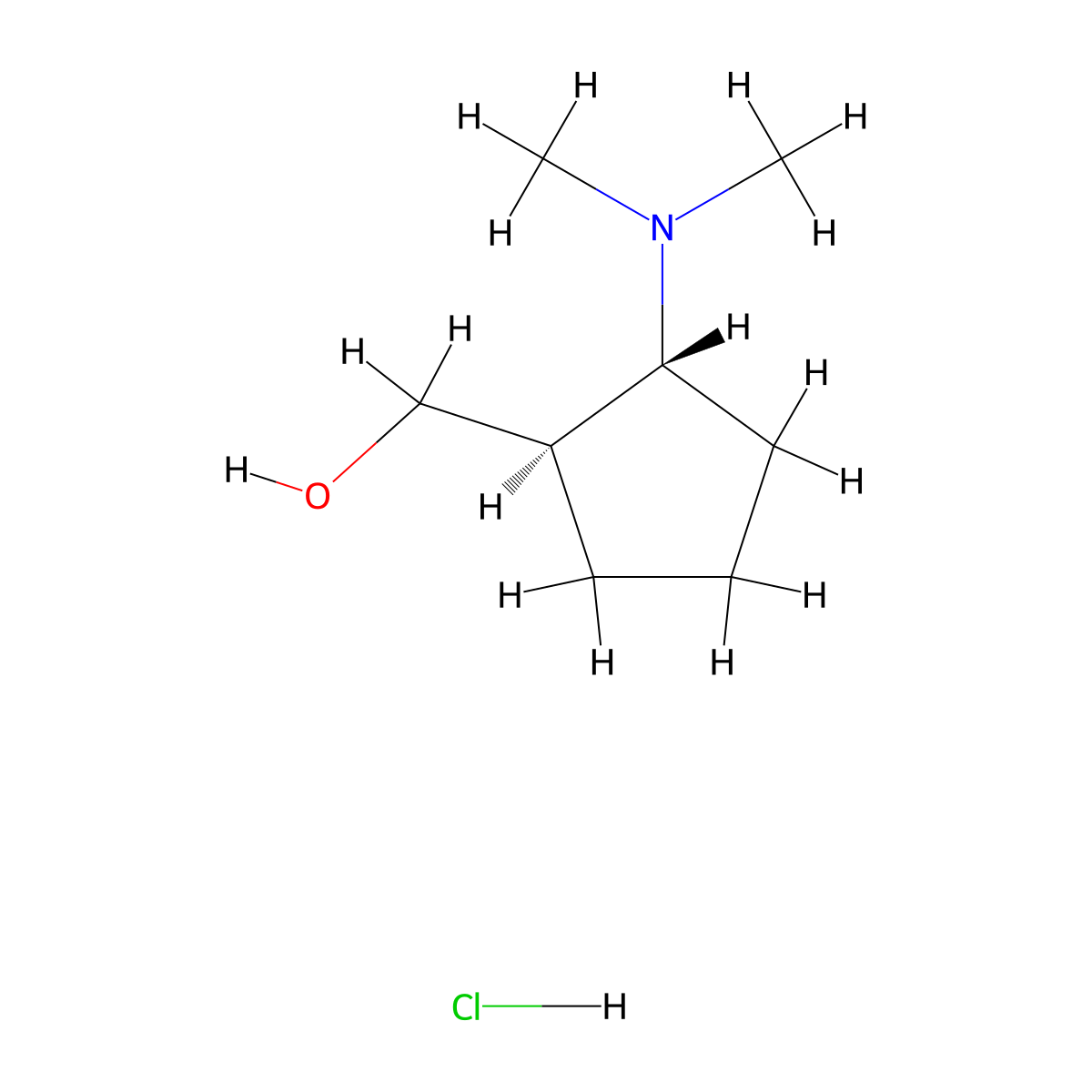rac-((1R,2R)-2-(dimethylamino)cyclopentyl)methanol hydrochloride molecular structure, CAS 2248395-72-2