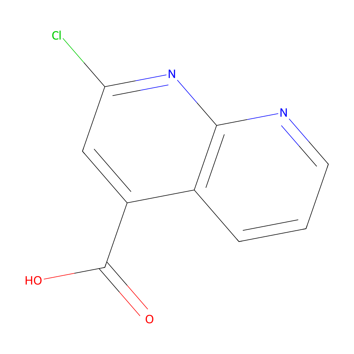2-Chloro-1,8-naphthyridine-4-carboxylic acid molecular structure, CAS 2248395-91-5