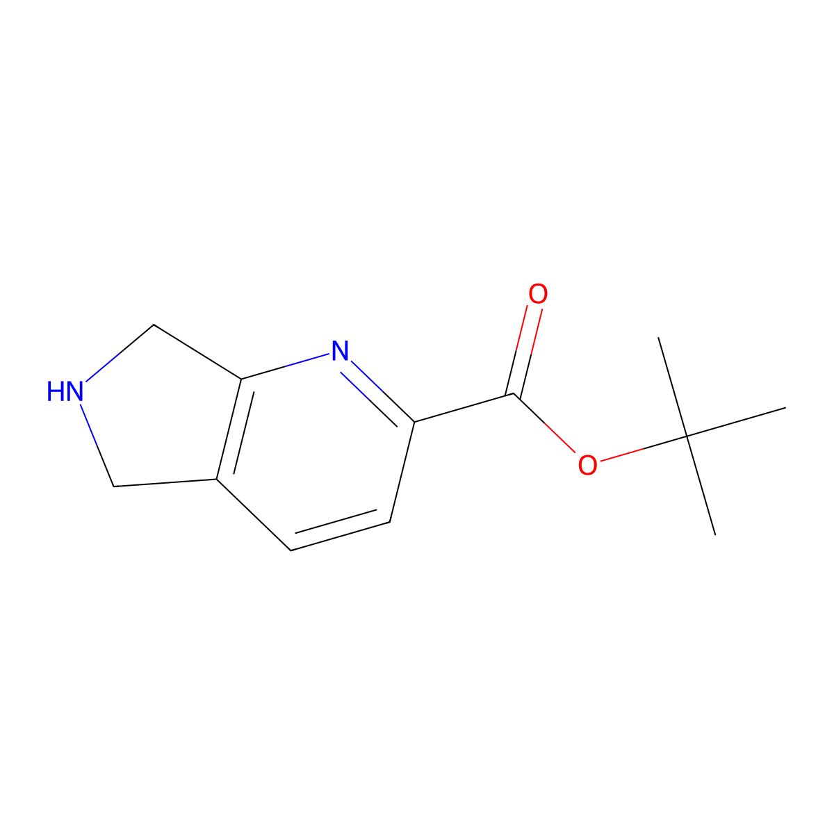tert-butyl 5H,6H,7H-pyrrolo[3,4-b]pyridine-2-carboxylate molecular structure, CAS 2248396-52-1