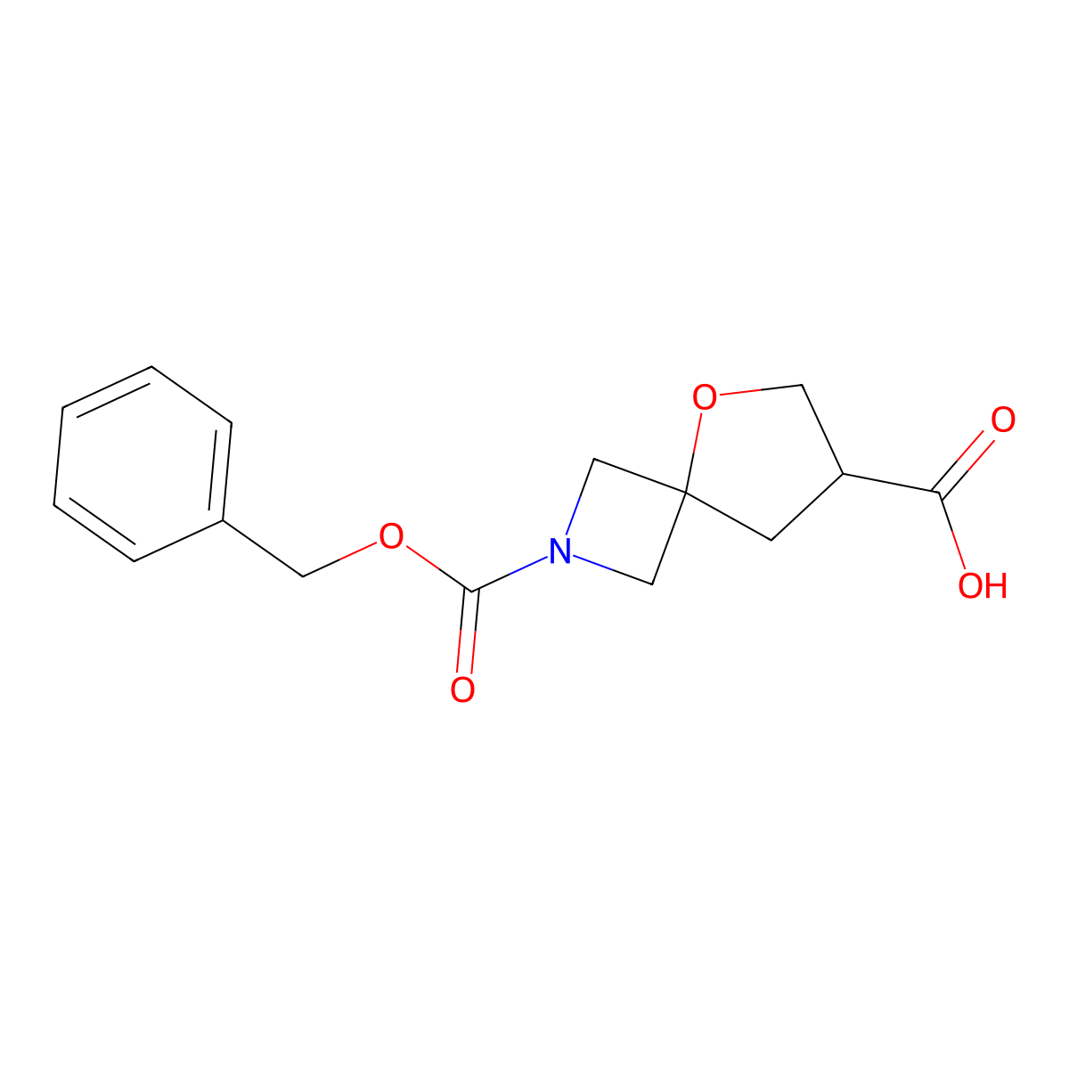 2-[(Benzyloxy)carbonyl]-5-oxa-2-azaspiro[3.4]octane-7-carboxylic acid molecular structure, CAS 2248397-68-2