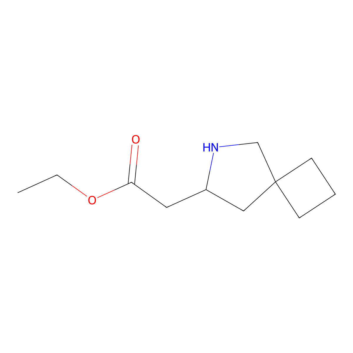 Ethyl 2-{6-azaspiro[3.4]octan-7-yl}acetate molecular structure, CAS 2248397-70-6