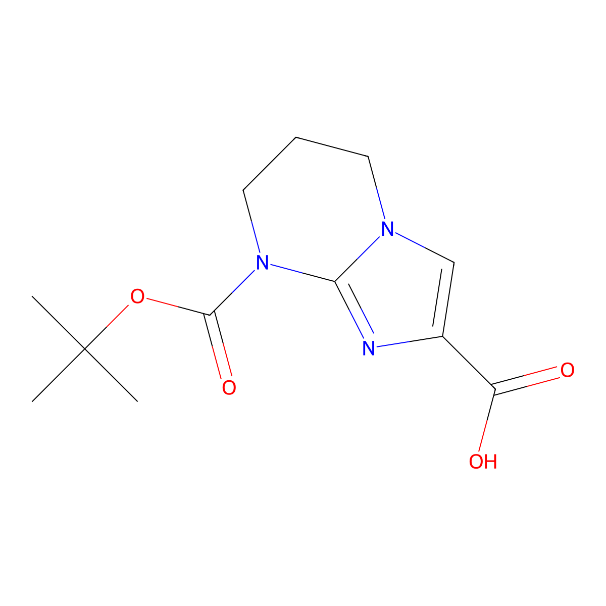8-[(tert-butoxy)carbonyl]-5H,6H,7H,8H-imidazo[1,2-a]pyrimidine-2-carboxylic acid molecular structure, CAS 2248397-91-1