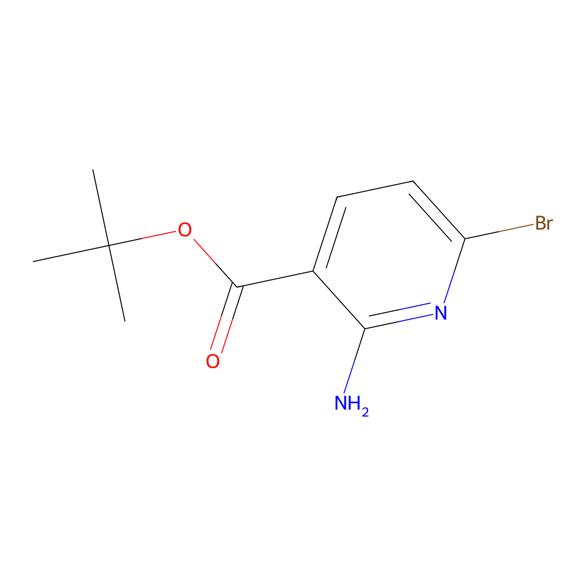 Tert-butyl 2-amino-6-bromopyridine-3-carboxylate molecular structure, CAS 2248399-16-6