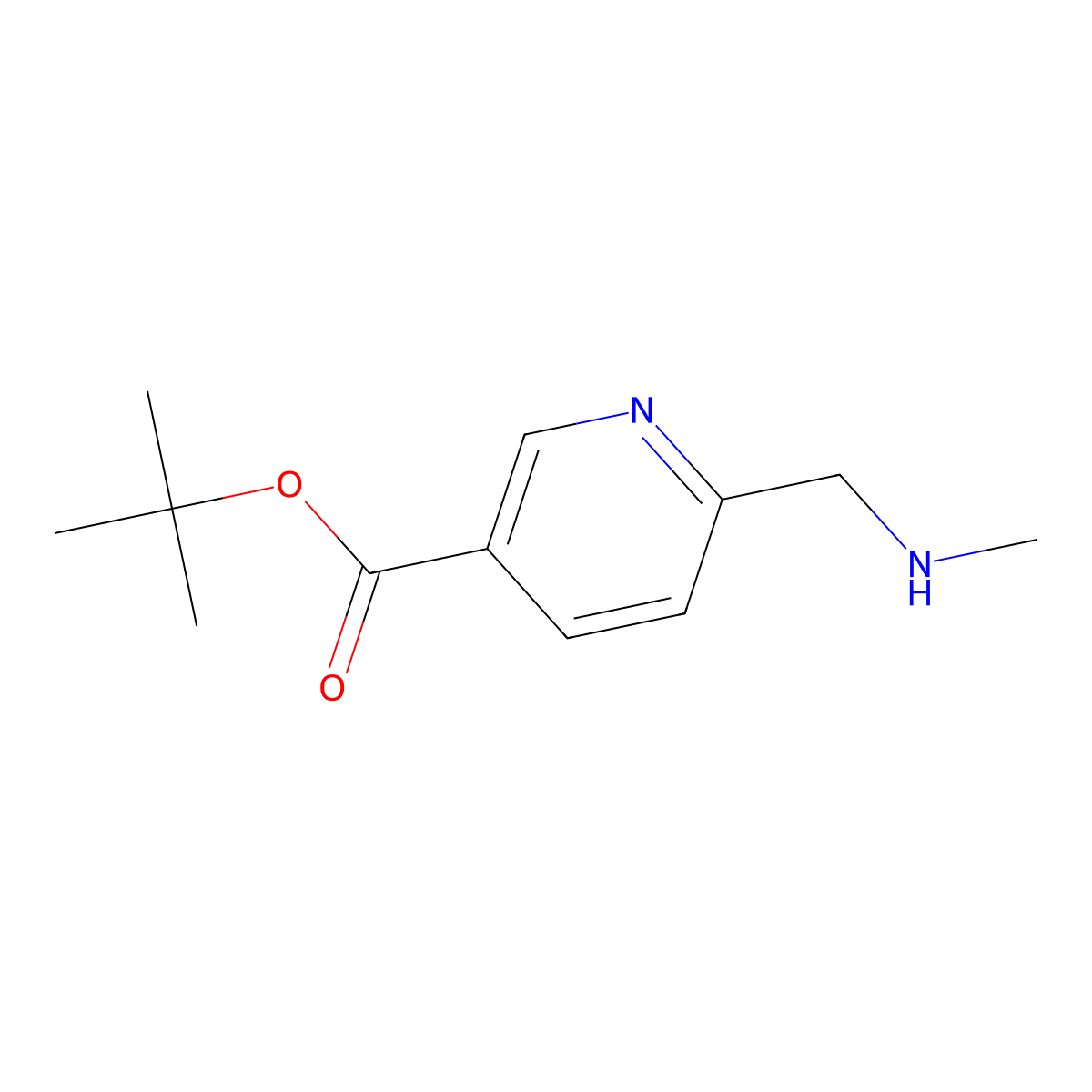 Tert-butyl 6-[(methylamino)methyl]pyridine-3-carboxylate molecular structure, CAS 2248399-81-5