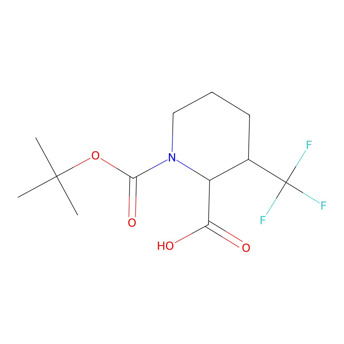 1-[(Tert-butoxy)carbonyl]-3-(trifluoromethyl)piperidine-2-carboxylic acid molecular structure, CAS 2248399-97-3