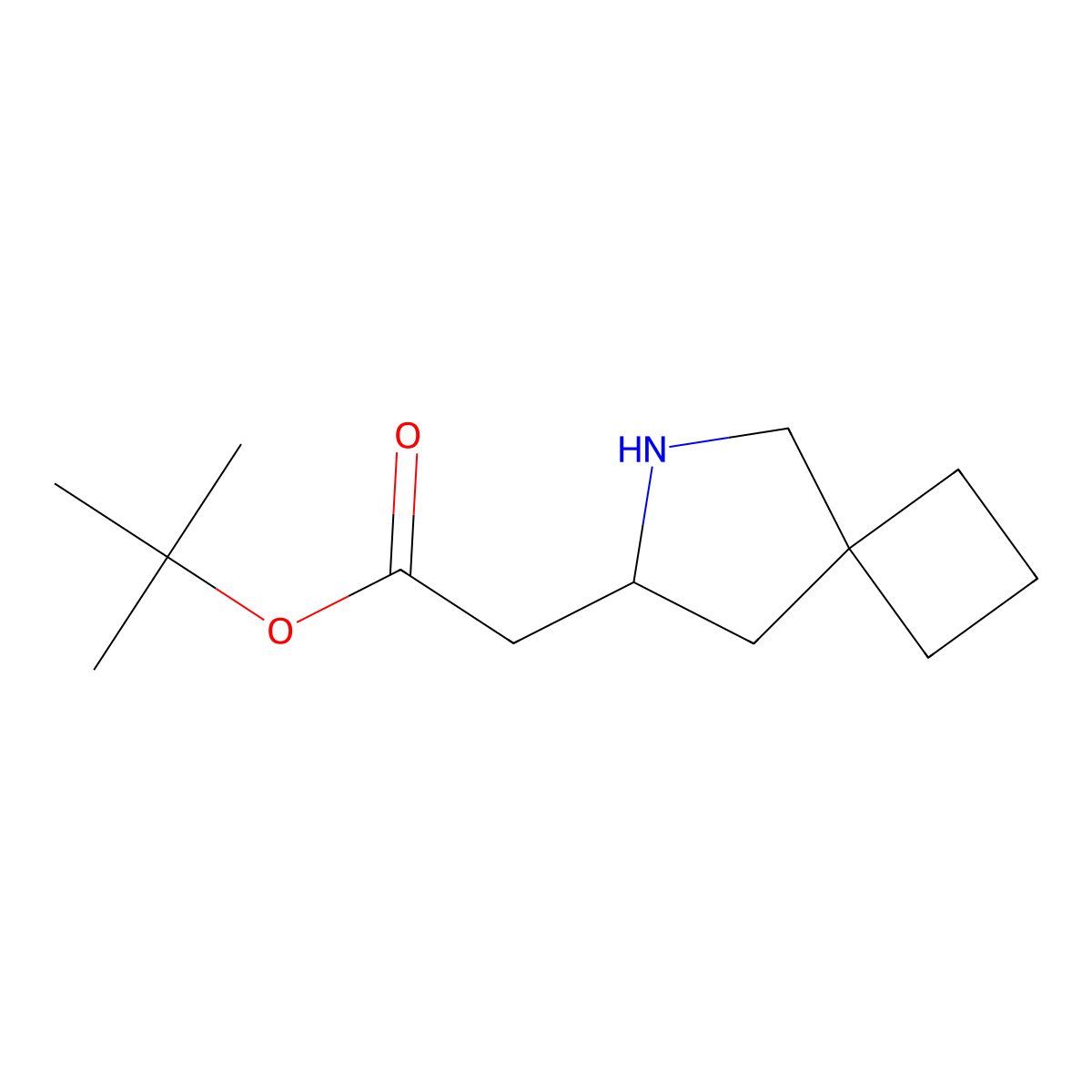 Tert-butyl 2-{6-azaspiro[3.4]octan-7-yl}acetate molecular structure, CAS 2248400-88-4