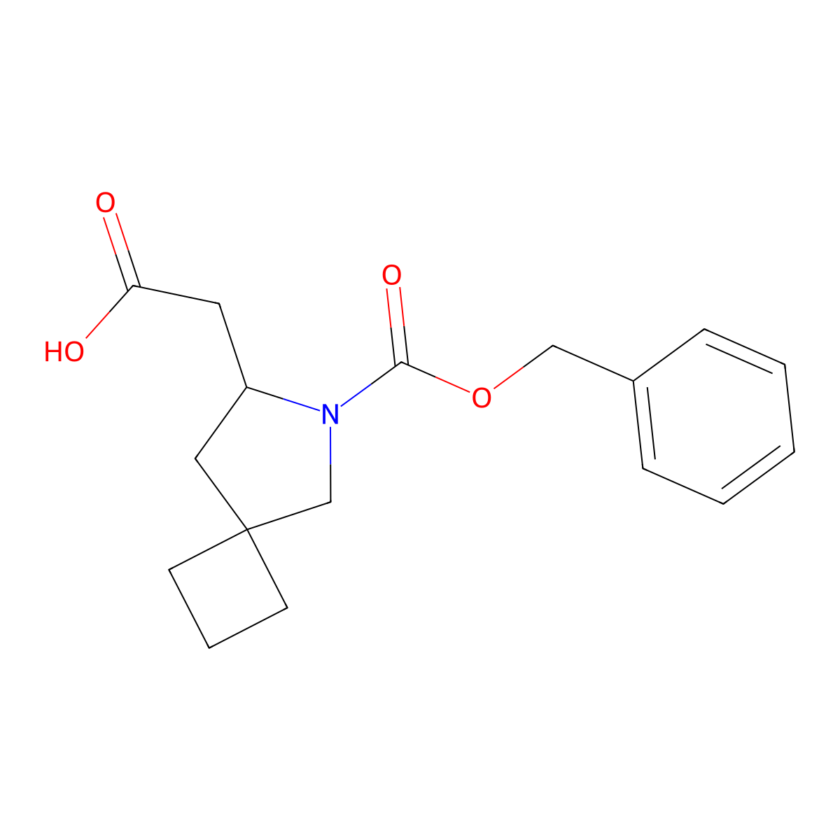 2-{6-[(Benzyloxy)carbonyl]-6-azaspiro[3.4]octan-7-yl}acetic acid molecular structure, CAS 2248401-36-5