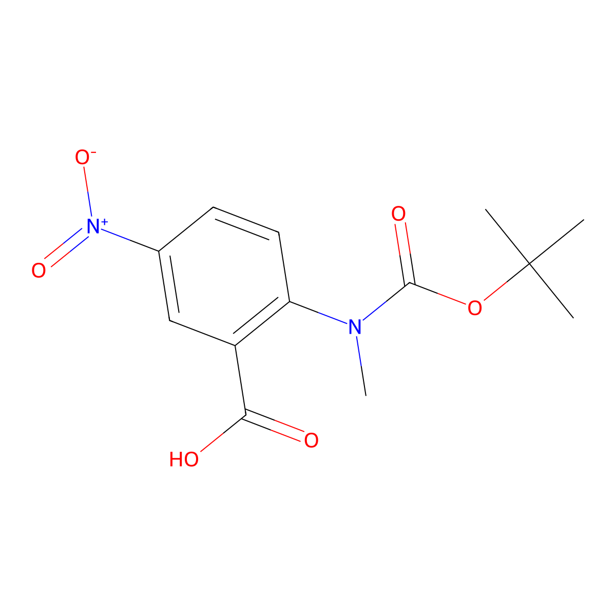 2-{[(Tert-butoxy)carbonyl](methyl)amino}-5-nitrobenzoic acid molecular structure, CAS 2248401-62-7