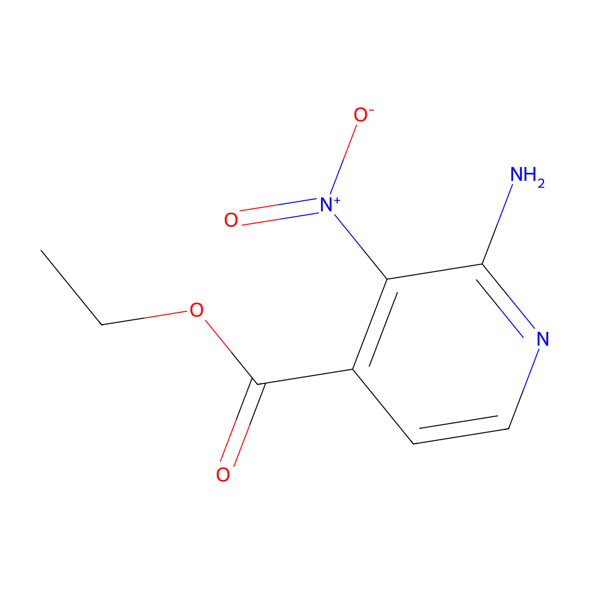 Ethyl 2-amino-3-nitropyridine-4-carboxylate molecular structure, CAS 2248401-72-9