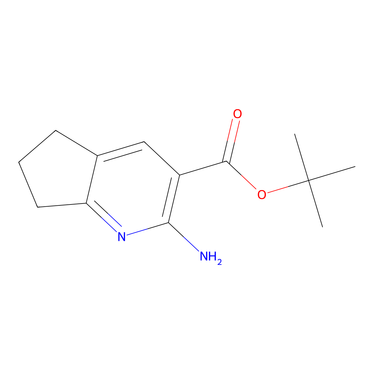 tert-butyl 2-amino-5H,6H,7H-cyclopenta[b]pyridine-3-carboxylate molecular structure, CAS 2248401-74-1