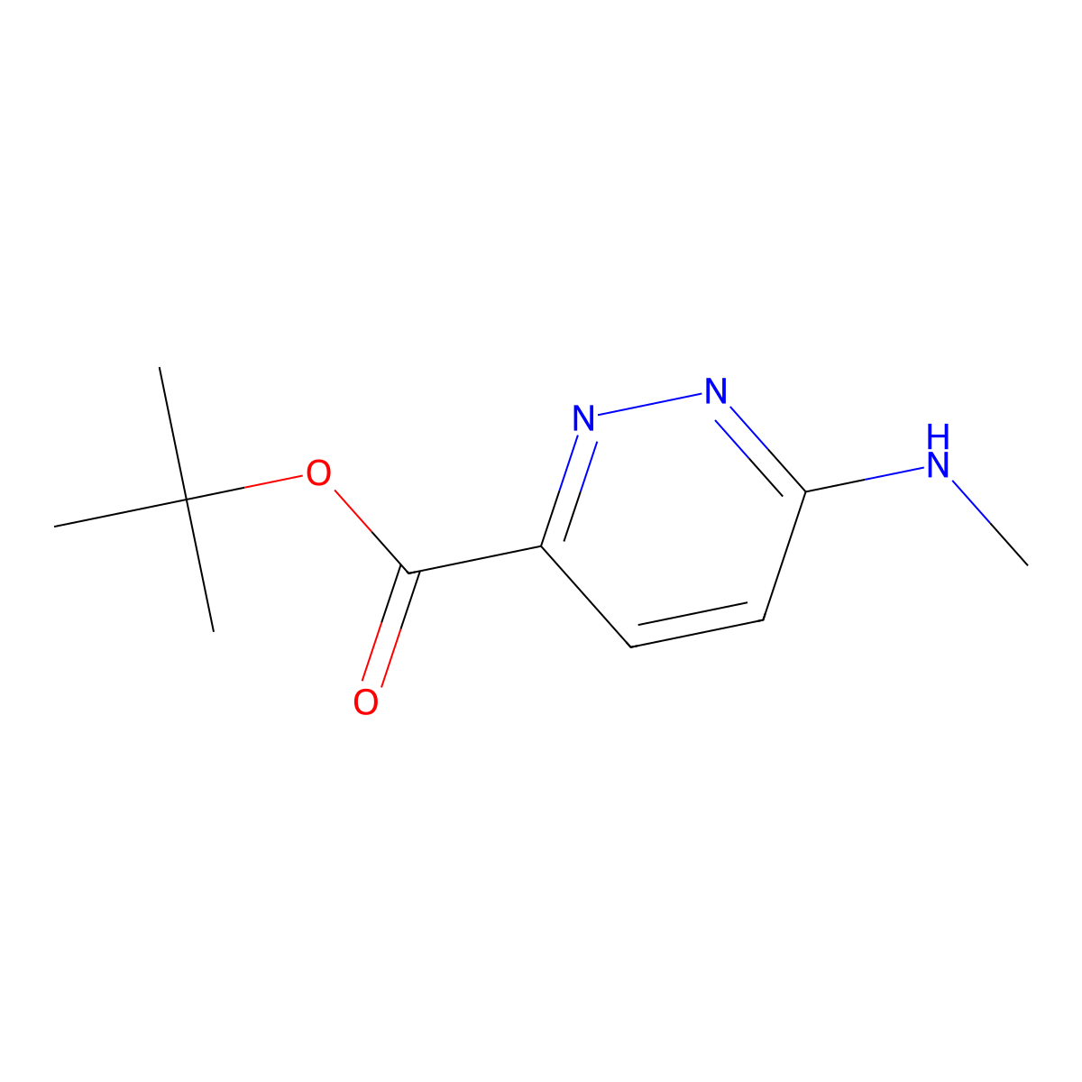 Tert-butyl 6-(methylamino)pyridazine-3-carboxylate molecular structure, CAS 2248401-77-4
