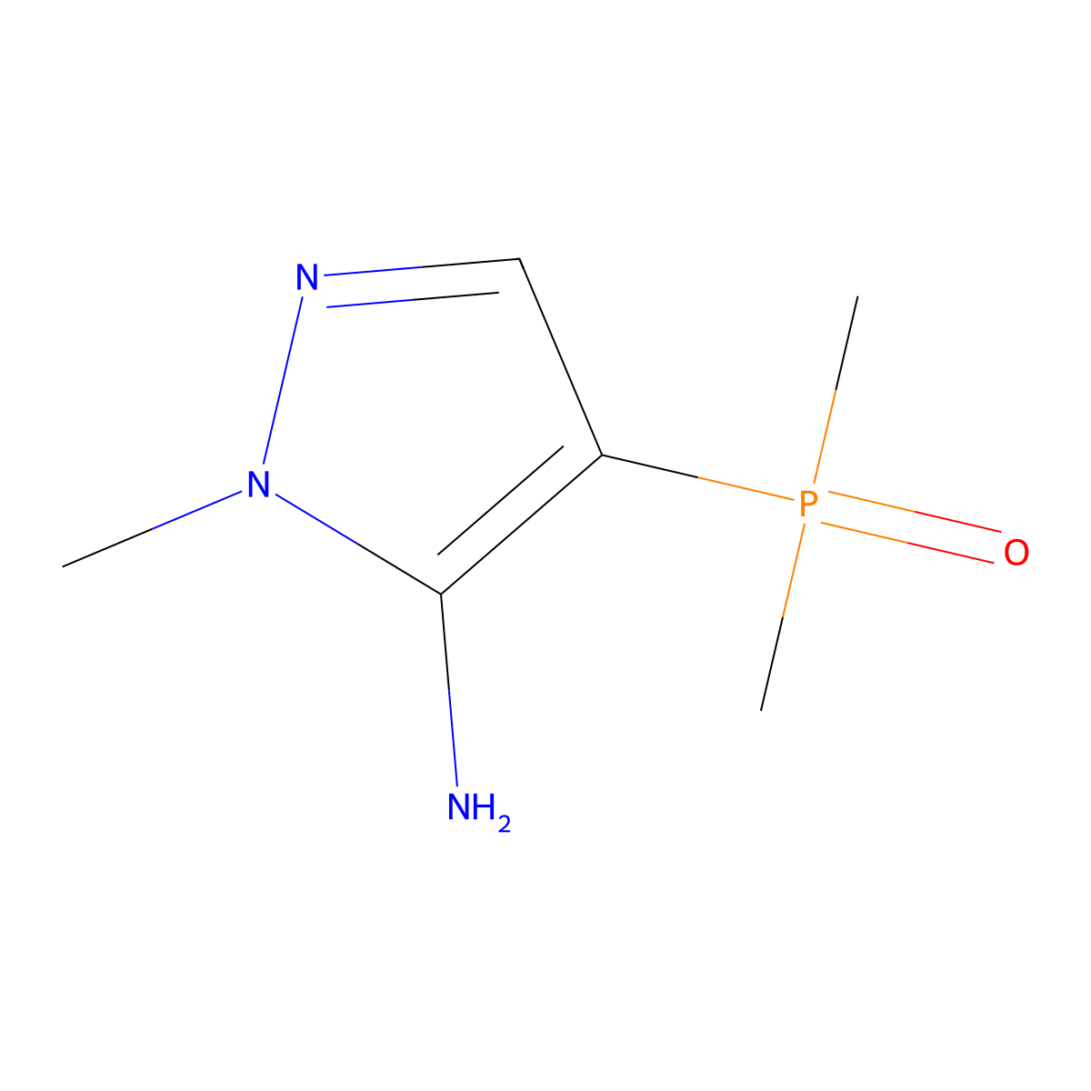 4-(dimethylphosphoryl)-1-methyl-1H-pyrazol-5-amine molecular structure, CAS 2248401-83-2