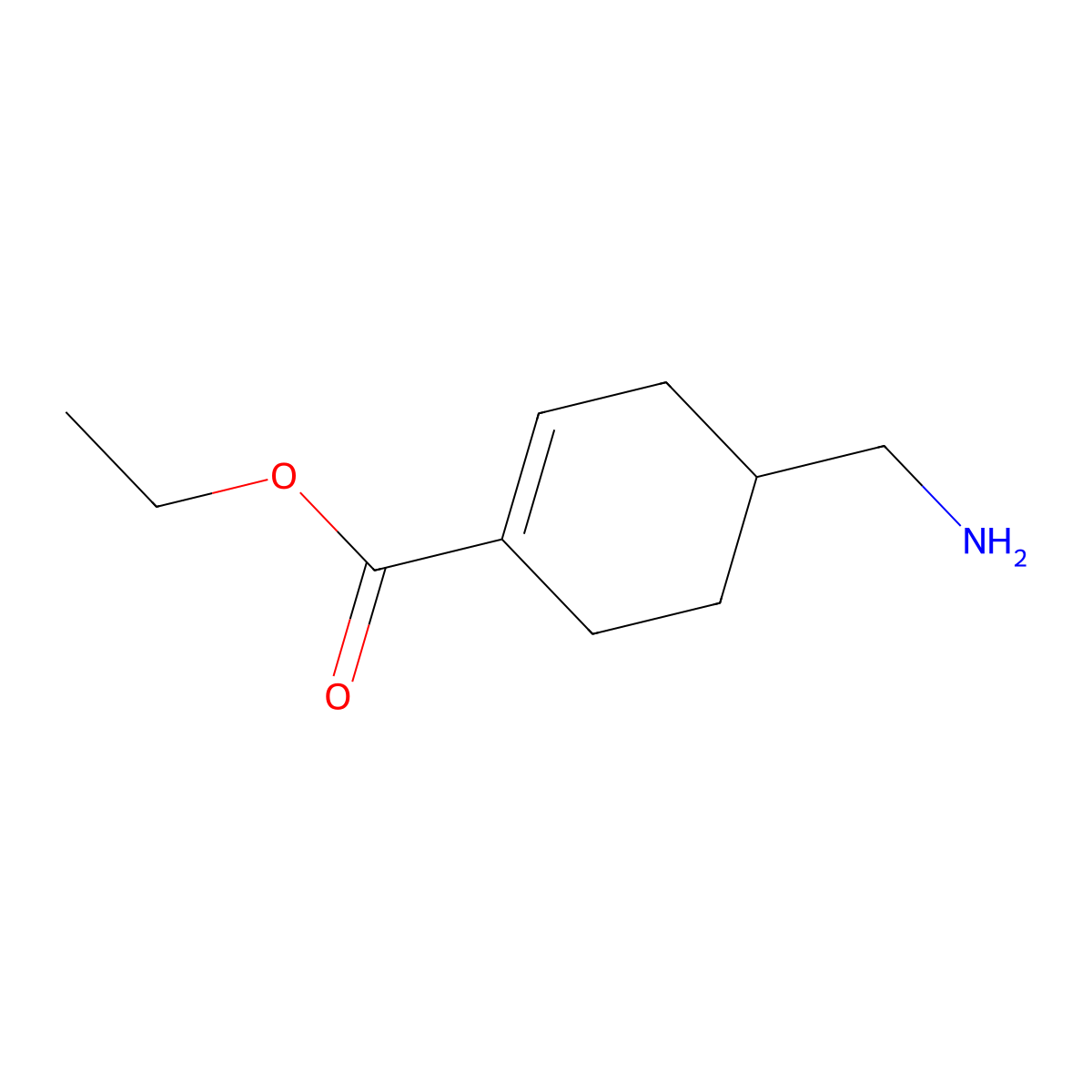 Ethyl 4-(aminomethyl)cyclohex-1-ene-1-carboxylate molecular structure, CAS 2248402-17-5