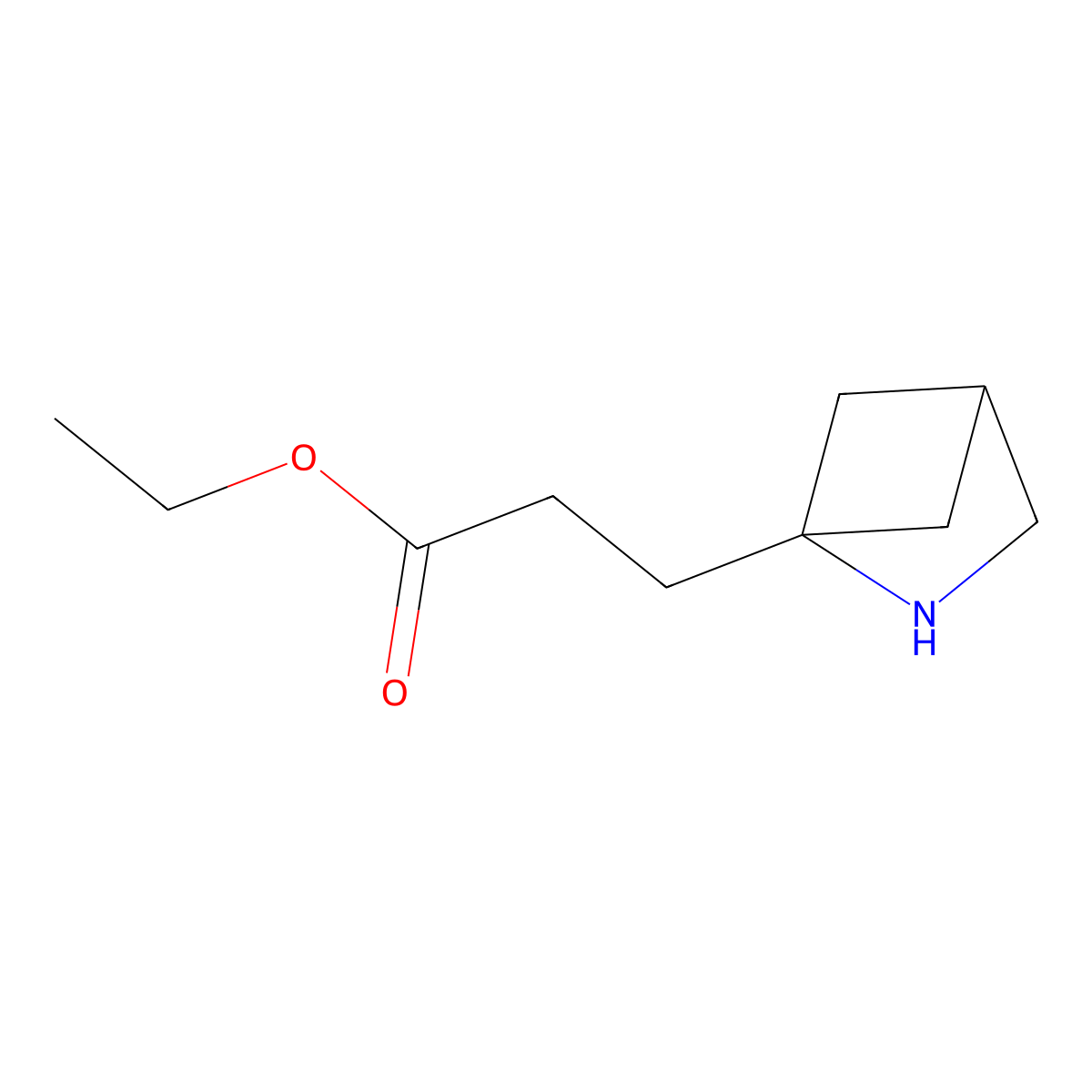 Ethyl 3-{2-azabicyclo[2.1.1]hexan-1-yl}propanoate molecular structure, CAS 2248402-66-4