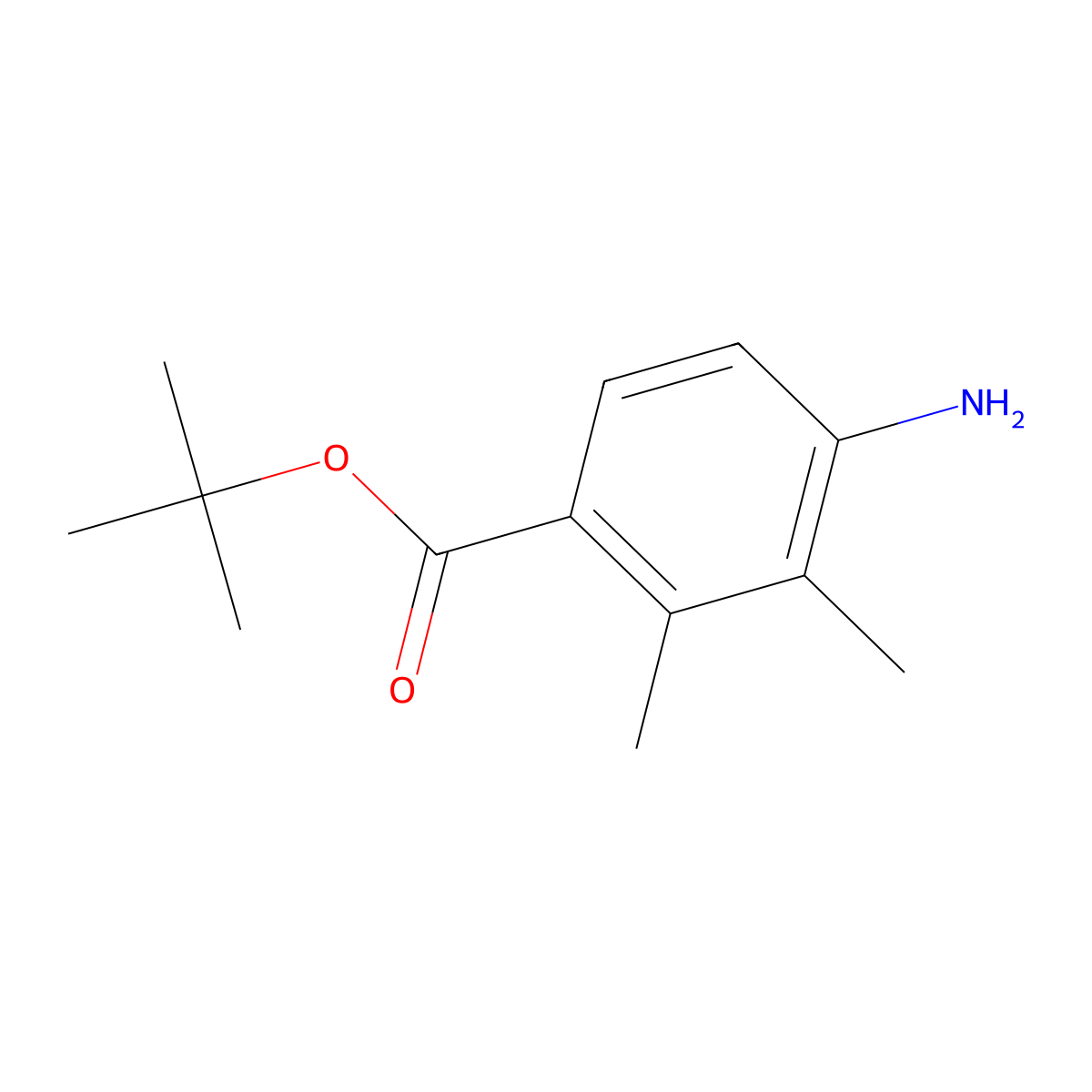 Tert-butyl 4-amino-2,3-dimethylbenzoate molecular structure, CAS 2248403-01-0