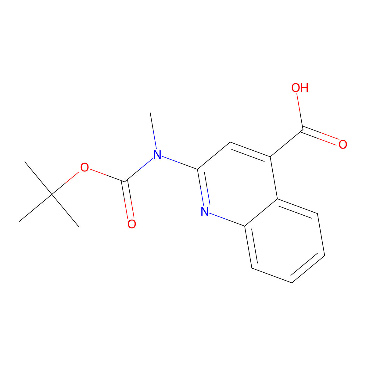 2-{[(Tert-butoxy)carbonyl](methyl)amino}quinoline-4-carboxylic acid molecular structure, CAS 2248403-65-6