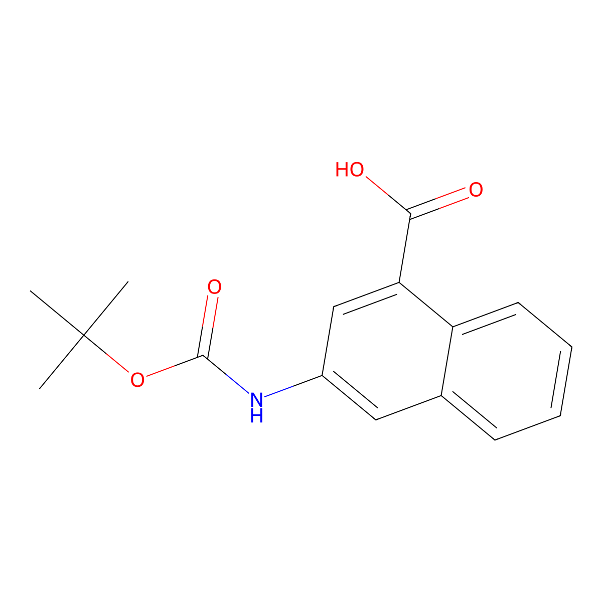 3-{[(Tert-butoxy)carbonyl]amino}naphthalene-1-carboxylic acid molecular structure, CAS 2248404-72-8