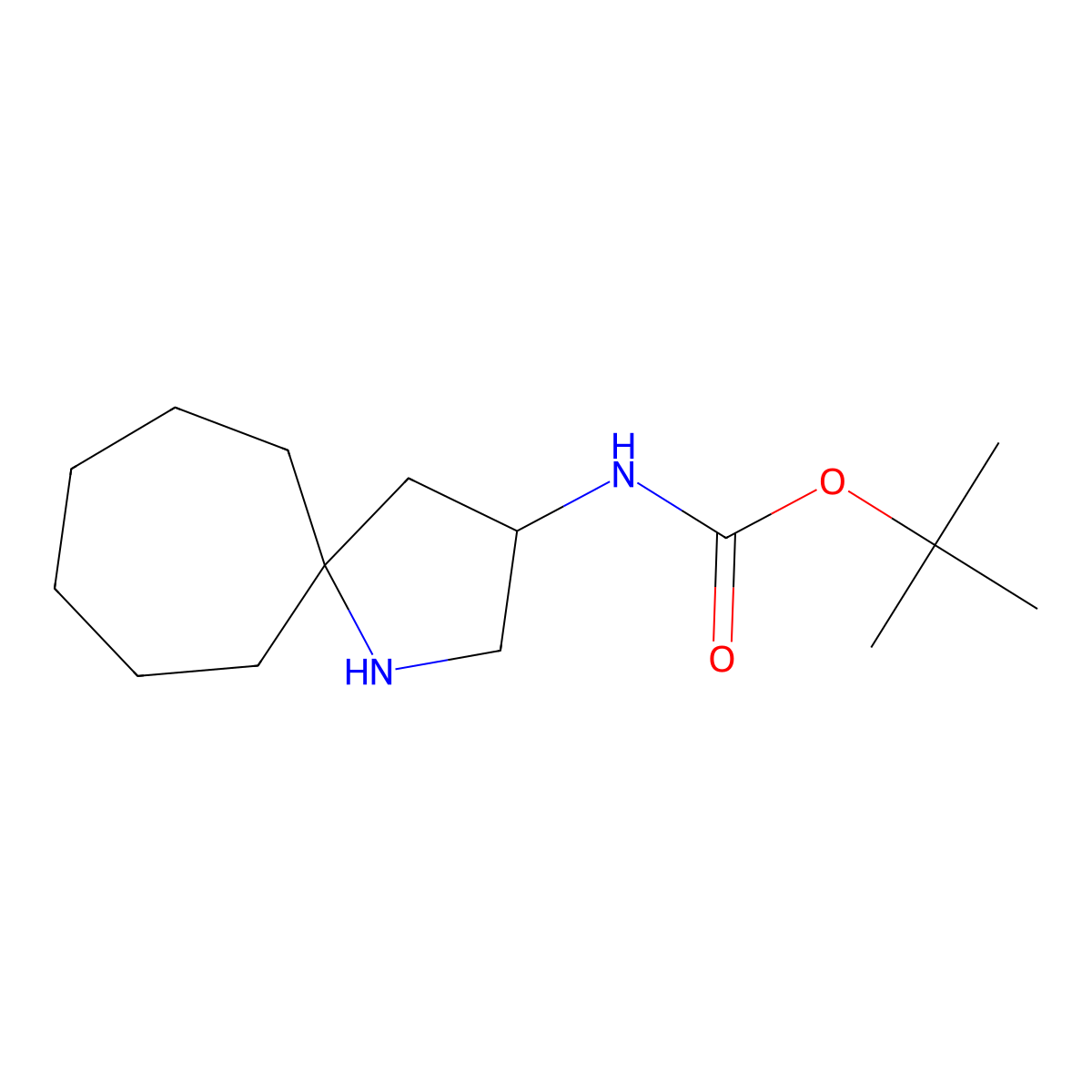 tert-butylN-{1-azaspiro[4.6]undecan-3-yl}carbamate molecular structure, CAS 2248405-23-2