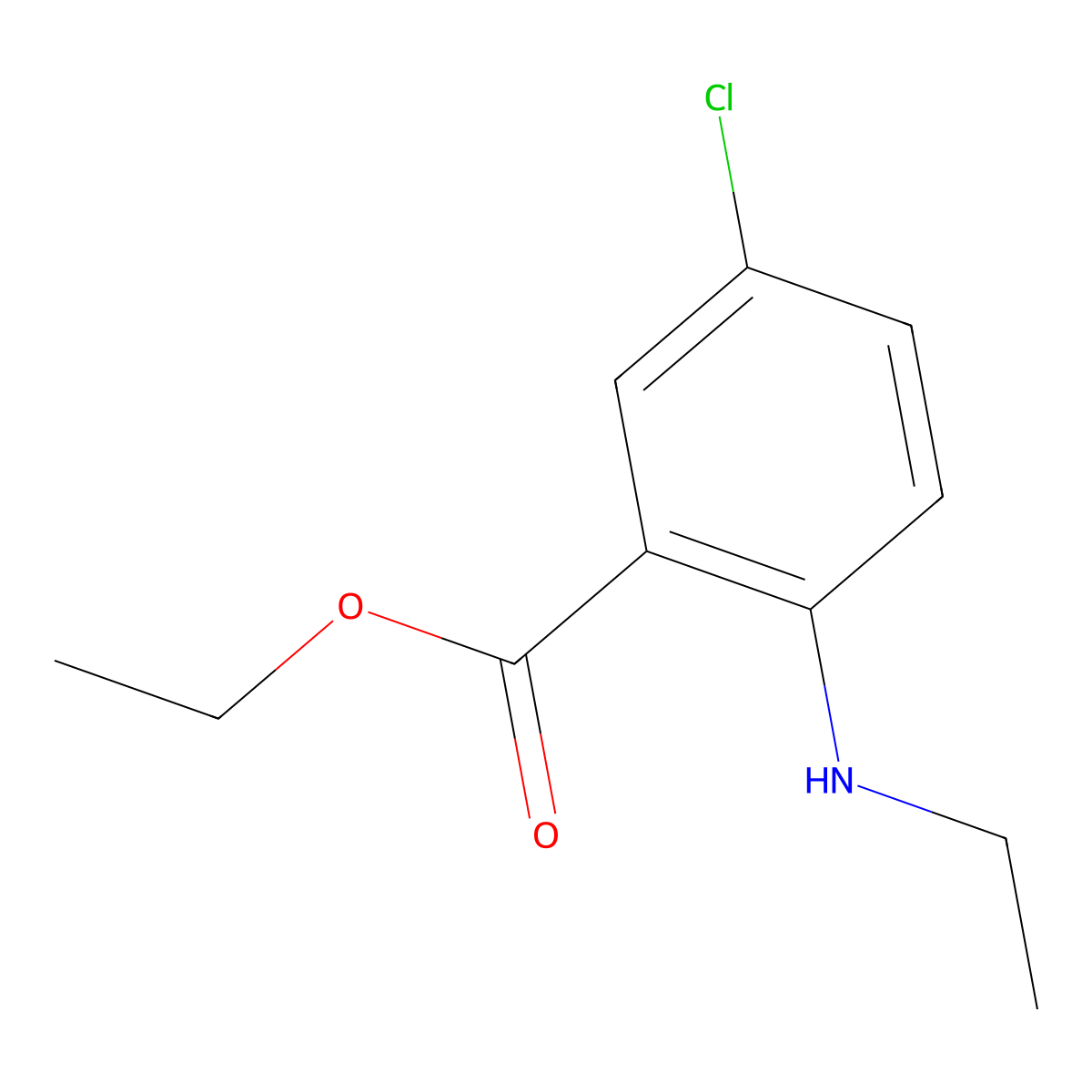 Ethyl 5-chloro-2-(ethylamino)benzoate molecular structure, CAS 2248405-41-4