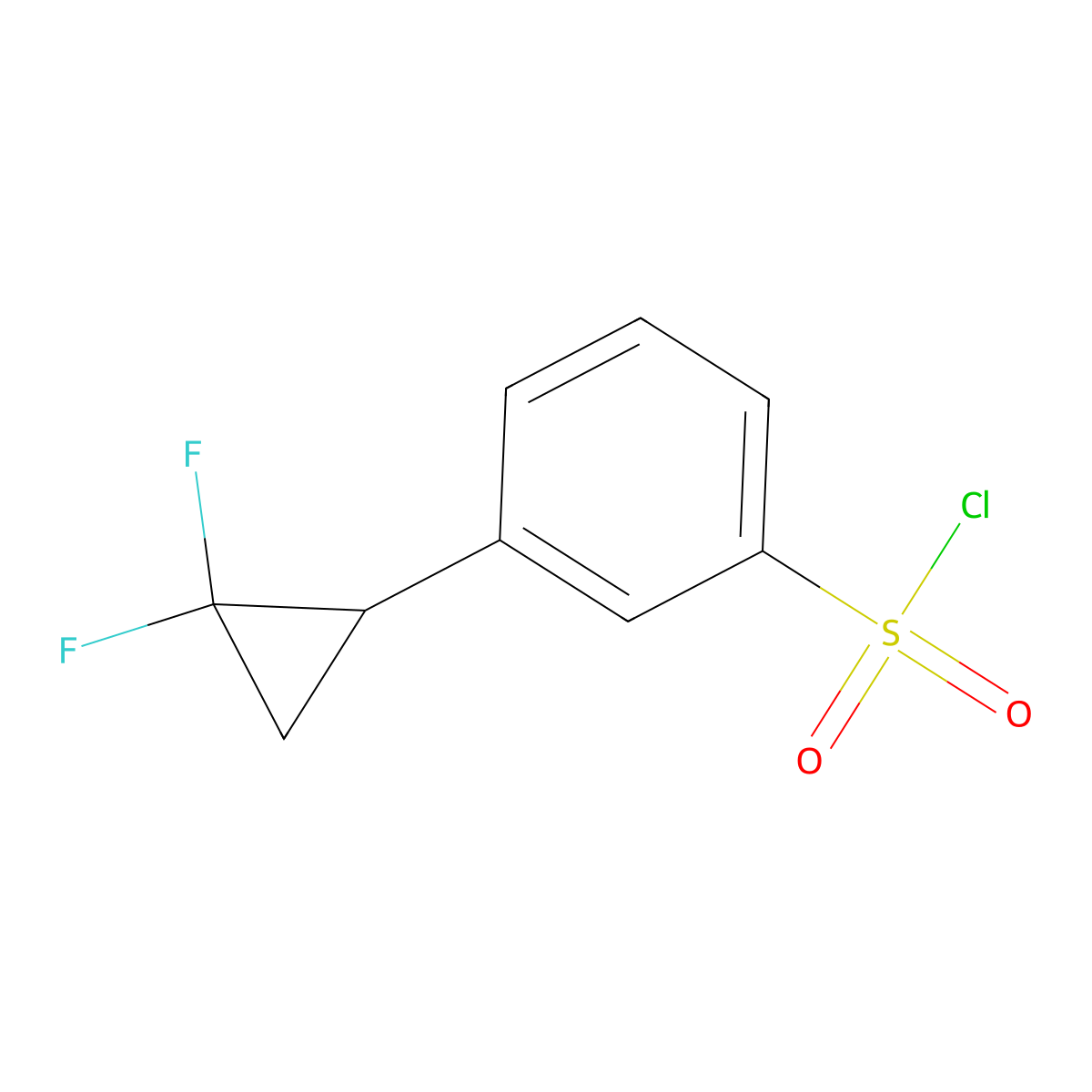 3-(2,2-Difluorocyclopropyl)benzene-1-sulfonyl chloride molecular structure, CAS 2248405-43-6