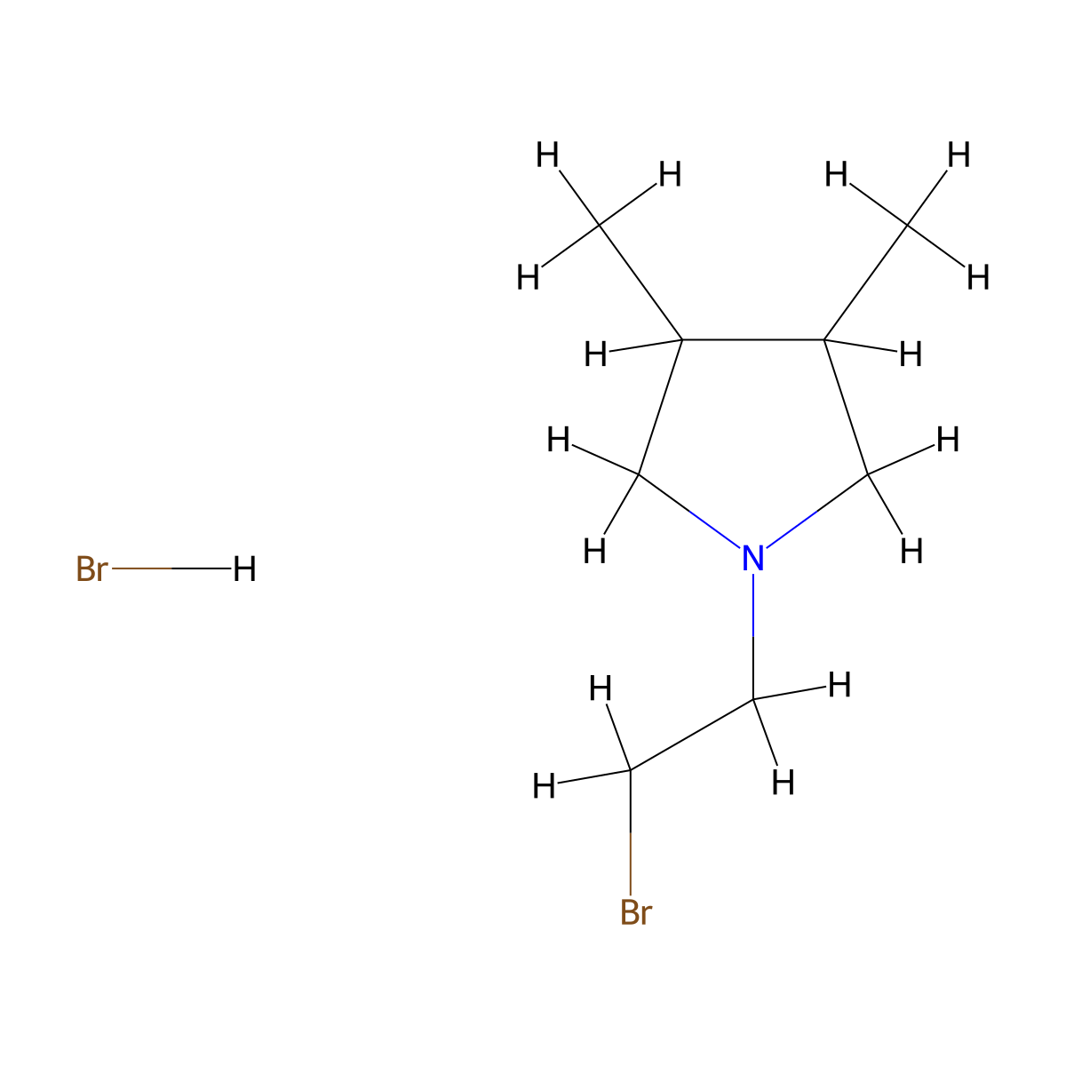 1-(2-Bromoethyl)-3,4-dimethylpyrrolidine hydrobromide molecular structure, CAS 2248405-64-1