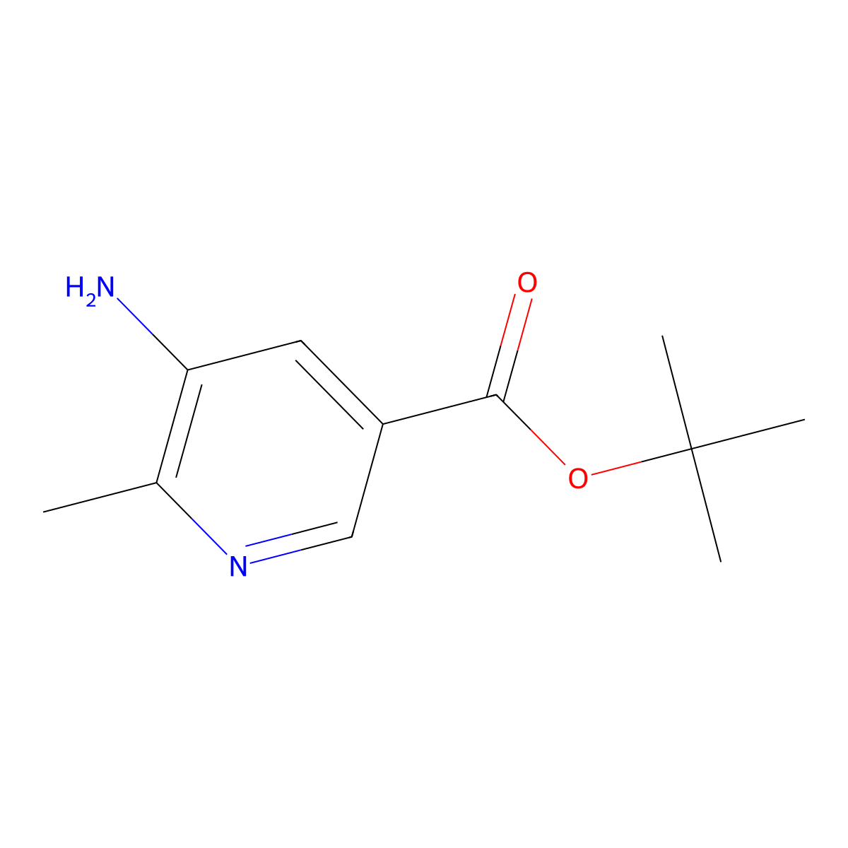 Tert-butyl 5-amino-6-methylpyridine-3-carboxylate molecular structure, CAS 2248406-32-6