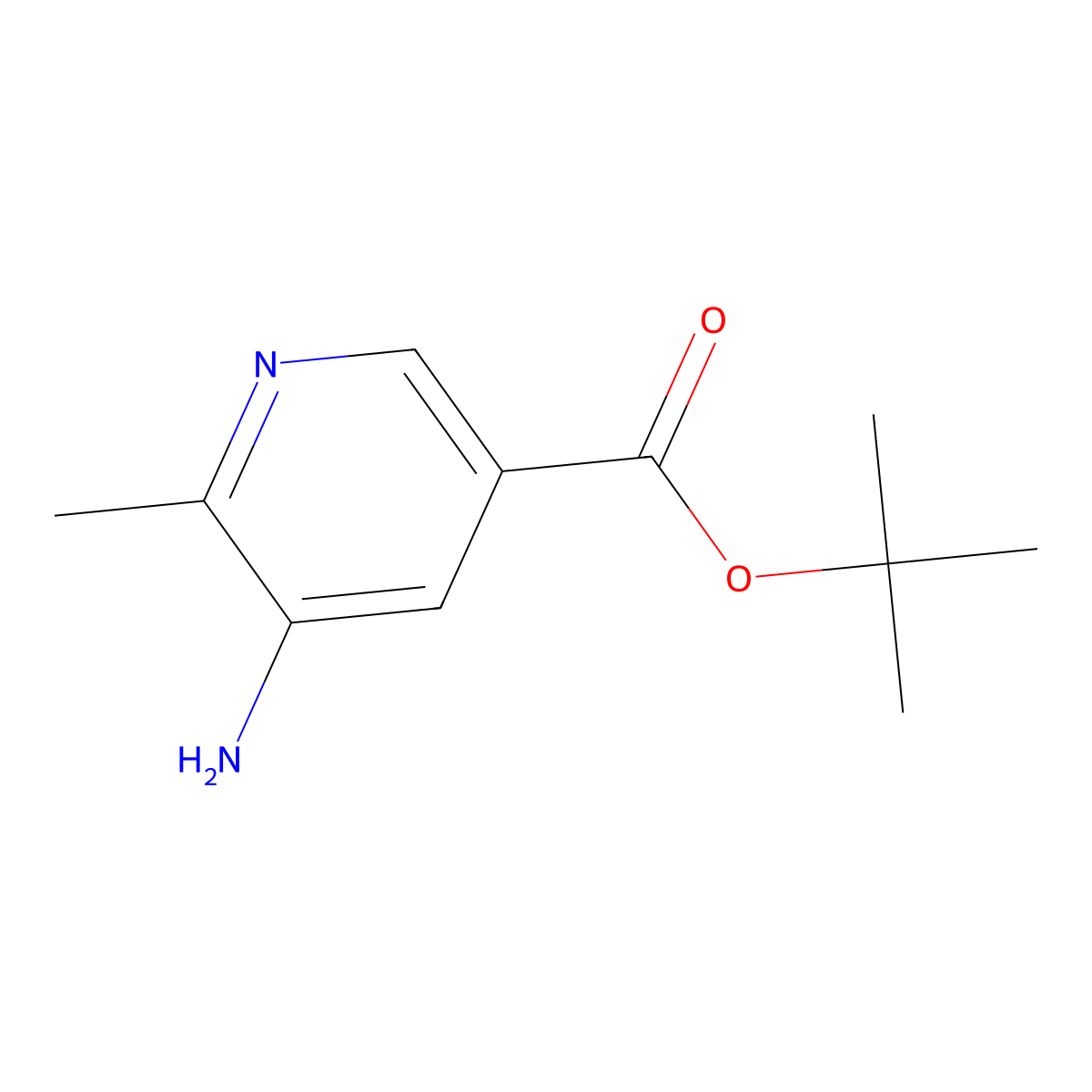 Tert-butyl 5-amino-6-methylpyridine-3-carboxylate molecular structure, CAS 2248406-32-6