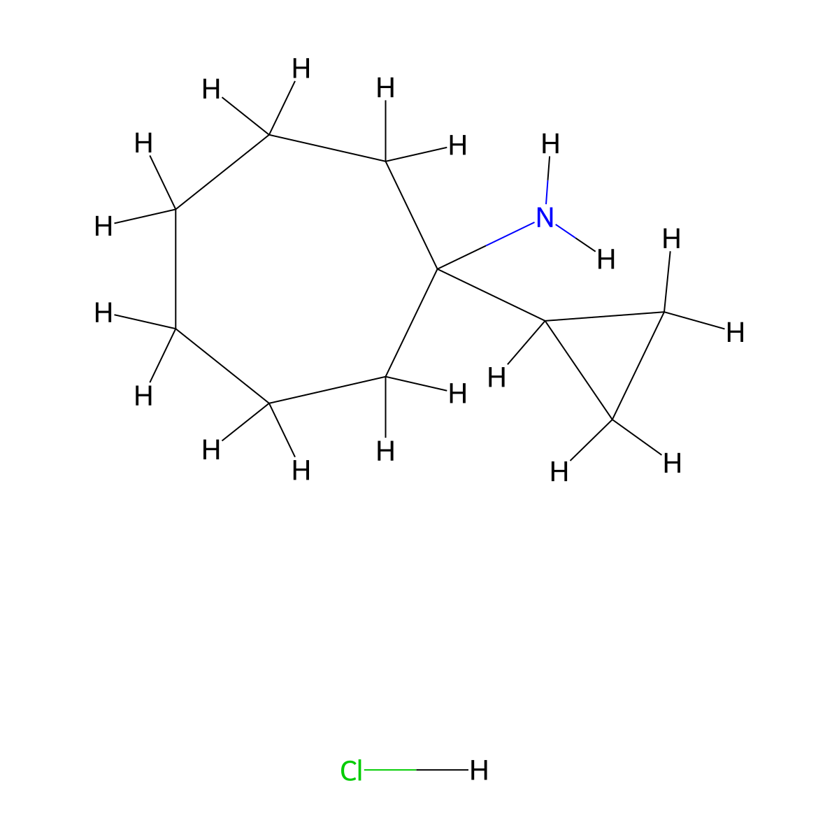 1-Cyclopropylcycloheptan-1-amine hydrochloride molecular structure, CAS 2248407-17-0