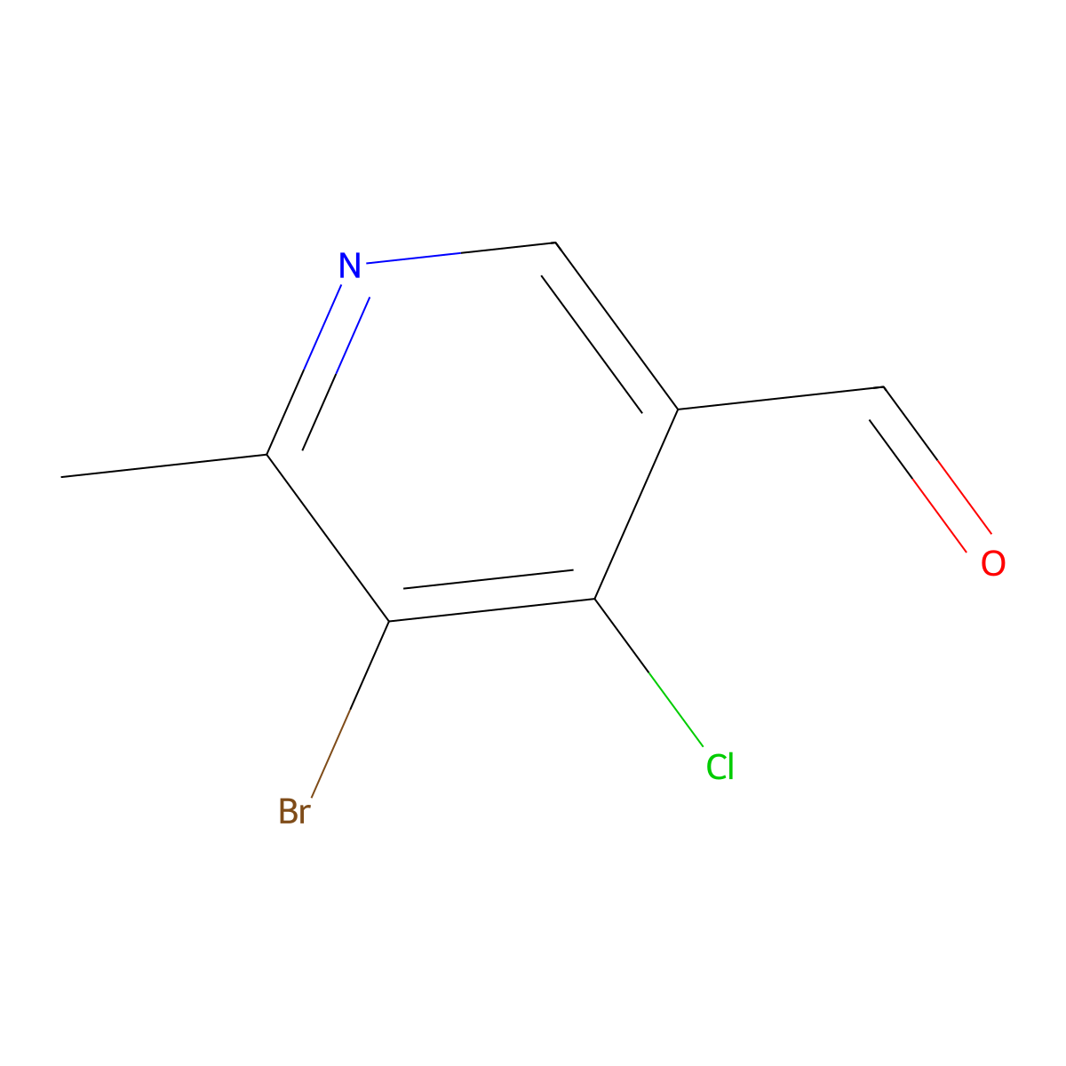 5-Bromo-4-chloro-6-methylpyridine-3-carbaldehyde molecular structure, CAS 2248407-32-9