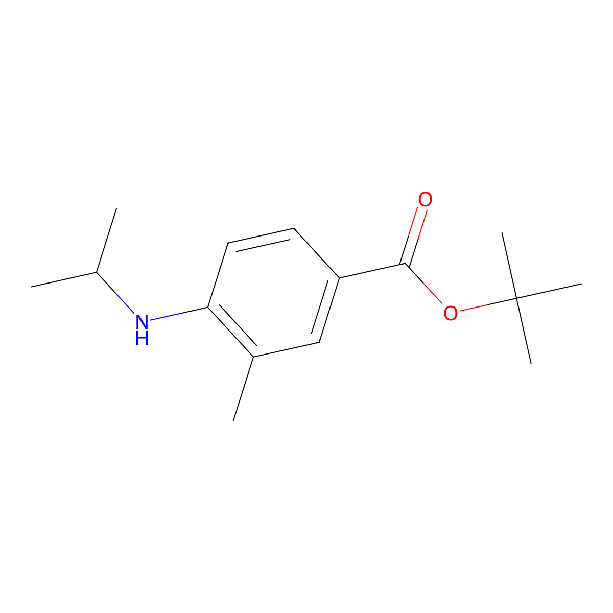 Tert-butyl 3-methyl-4-[(propan-2-yl)amino]benzoate molecular structure, CAS 2248409-75-6