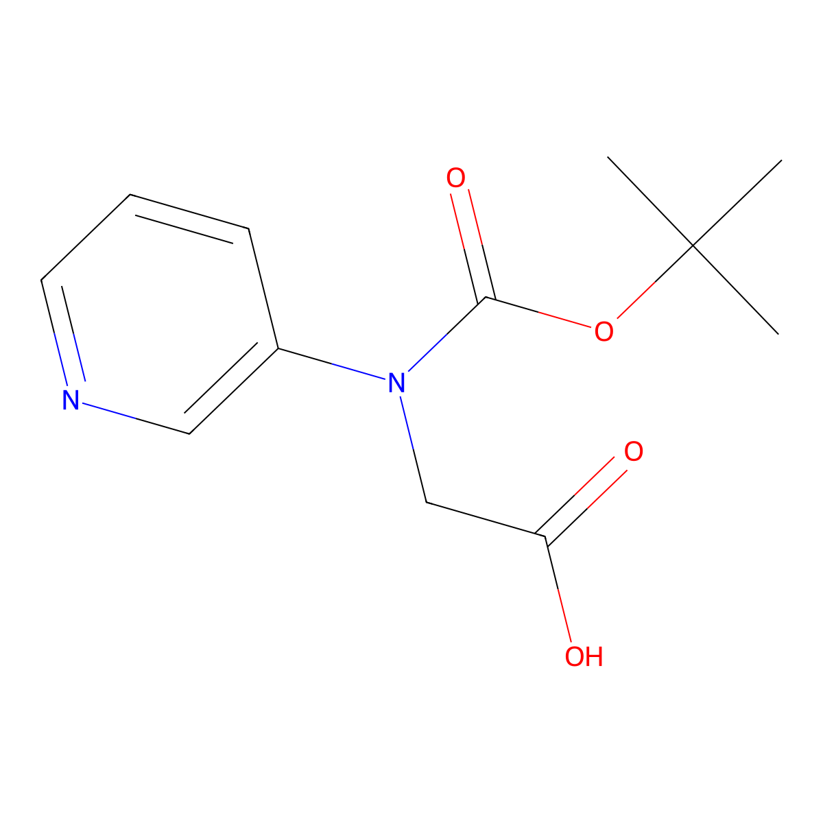 2-{[(Tert-butoxy)carbonyl](pyridin-3-yl)amino}acetic acid molecular structure, CAS 2248410-70-8
