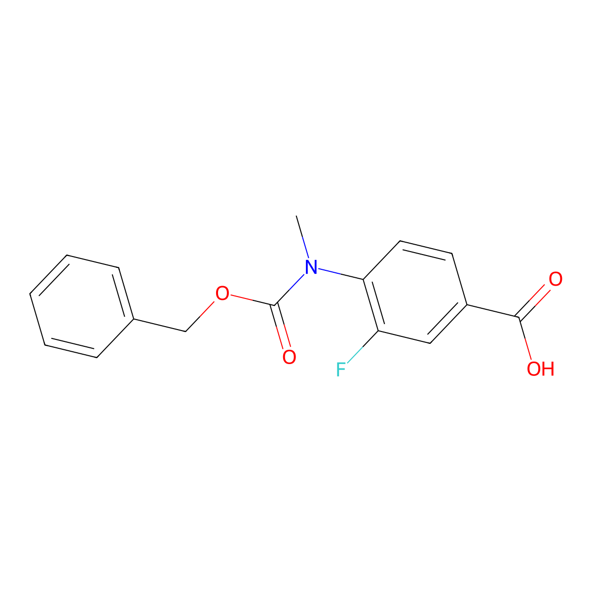4-{[(Benzyloxy)carbonyl](methyl)amino}-3-fluorobenzoic acid molecular structure, CAS 2248411-73-4