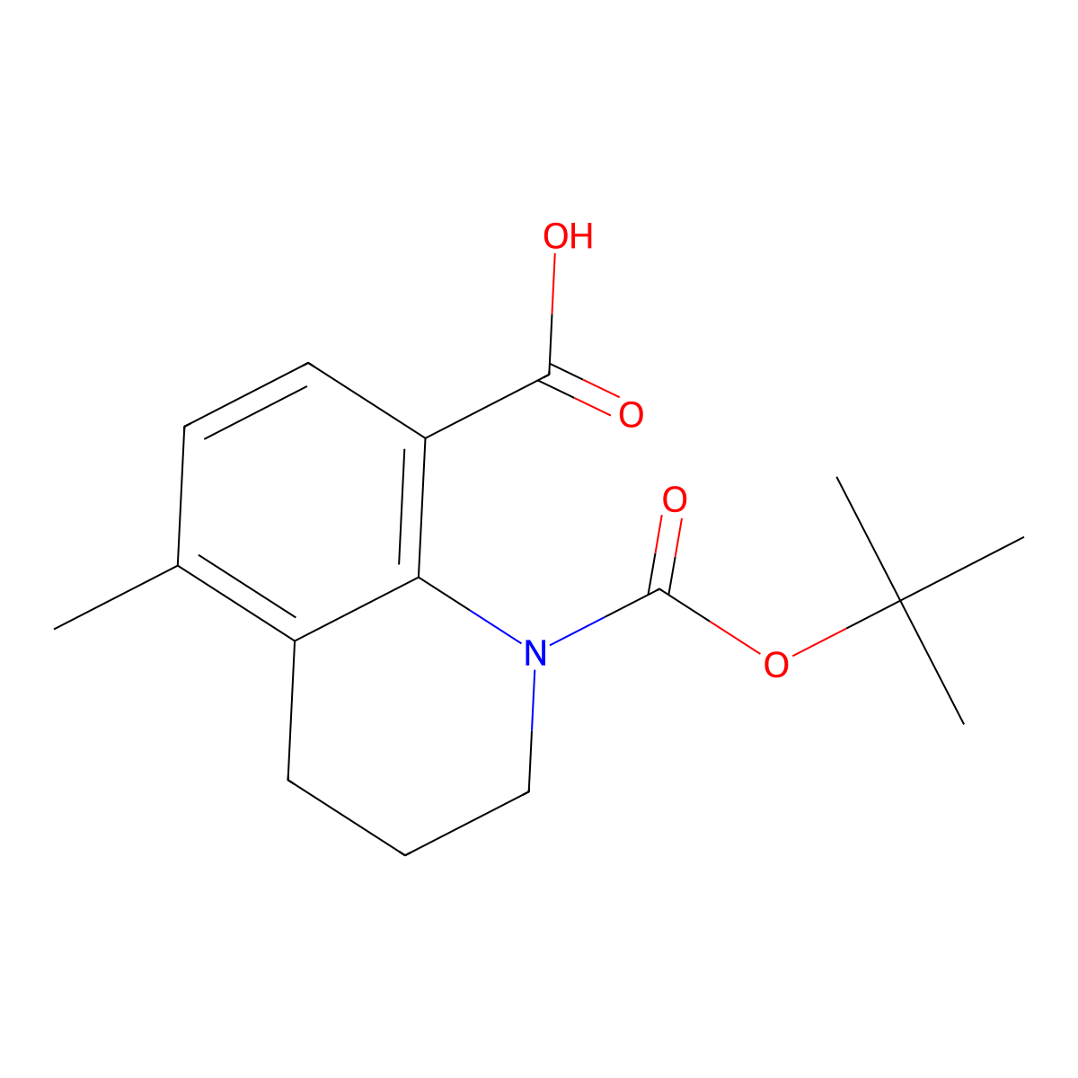 1-[(Tert-butoxy)carbonyl]-5-methyl-1,2,3,4-tetrahydroquinoline-8-carboxylic acid molecular structure, CAS 2248412-63-5