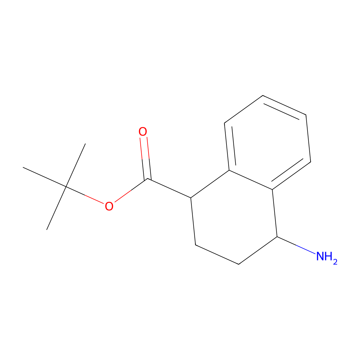 Tert-butyl 4-amino-1,2,3,4-tetrahydronaphthalene-1-carboxylate molecular structure, CAS 2248412-67-9