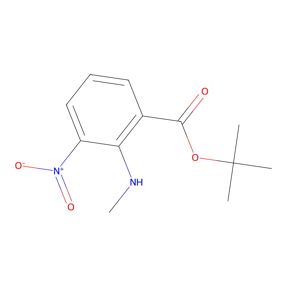 Tert-butyl 2-(methylamino)-3-nitrobenzoate molecular structure, CAS 2248413-42-3
