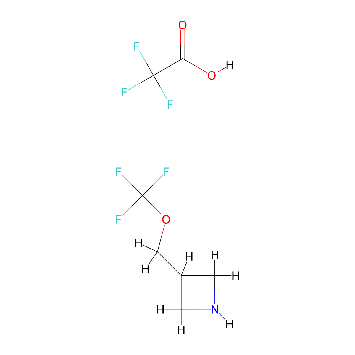 3-((Trifluoromethoxy)methyl)azetidine 2,2,2-trifluoroacetate molecular structure, CAS 2248413-51-4