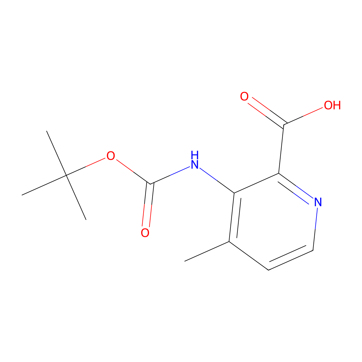 3-{[(Tert-butoxy)carbonyl]amino}-4-methylpyridine-2-carboxylic acid molecular structure, CAS 2248414-58-4