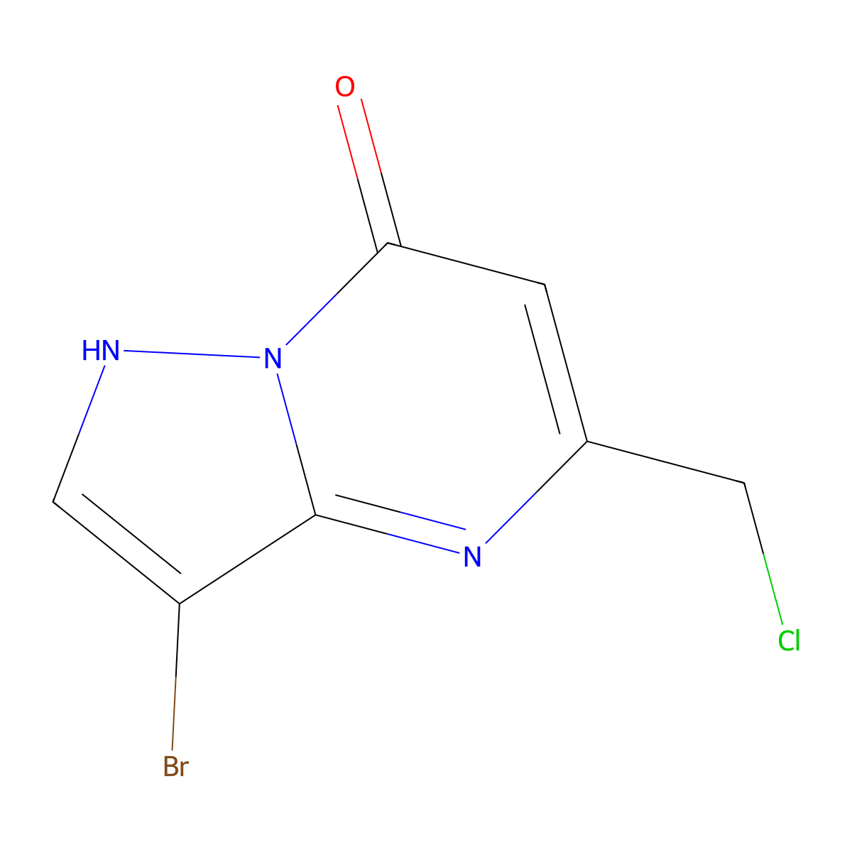3-Bromo-5-(chloromethyl)pyrazolo[1,5-a]pyrimidin-7-ol molecular structure, CAS 2248414-67-5