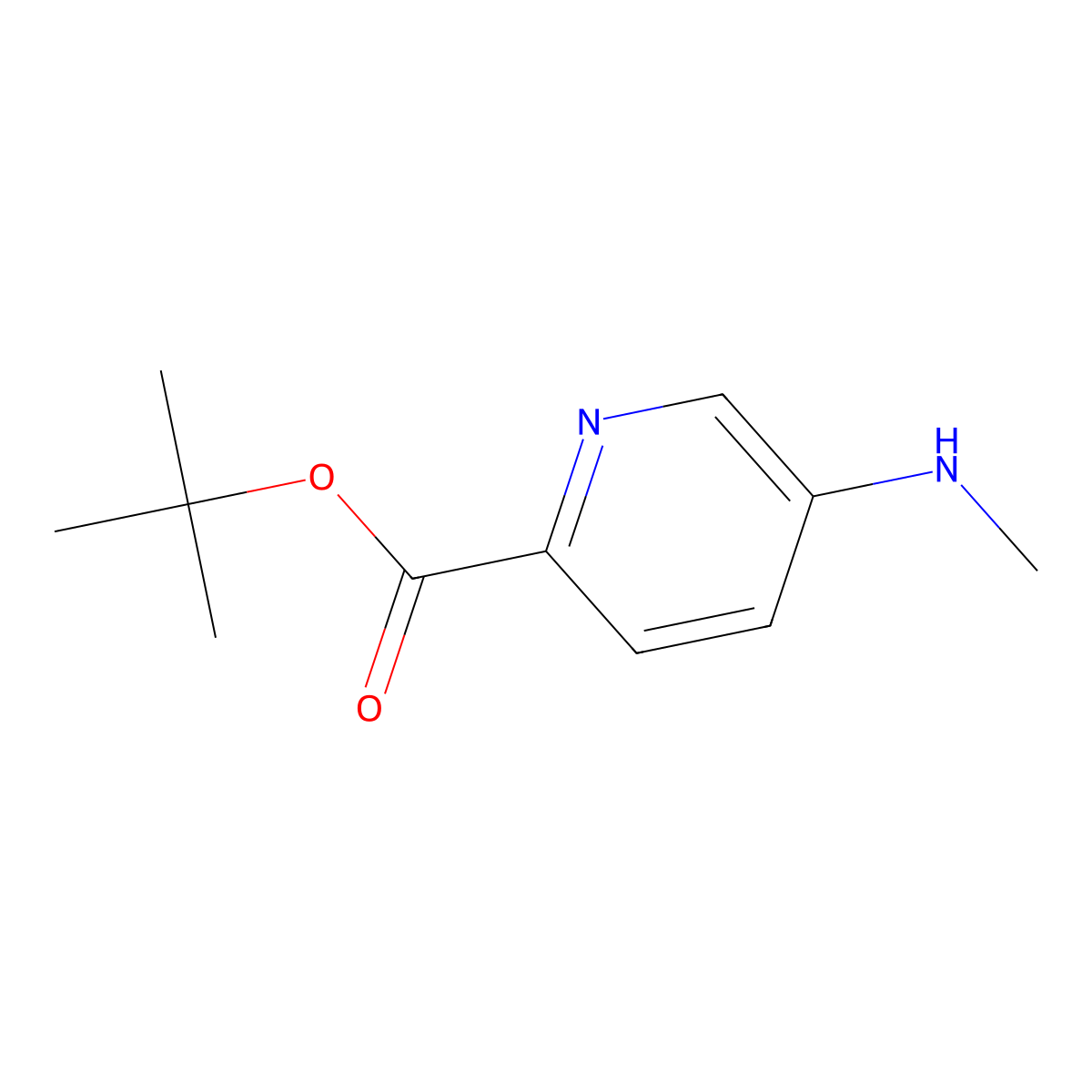 Tert-butyl 5-(methylamino)pyridine-2-carboxylate molecular structure, CAS 2248414-74-4