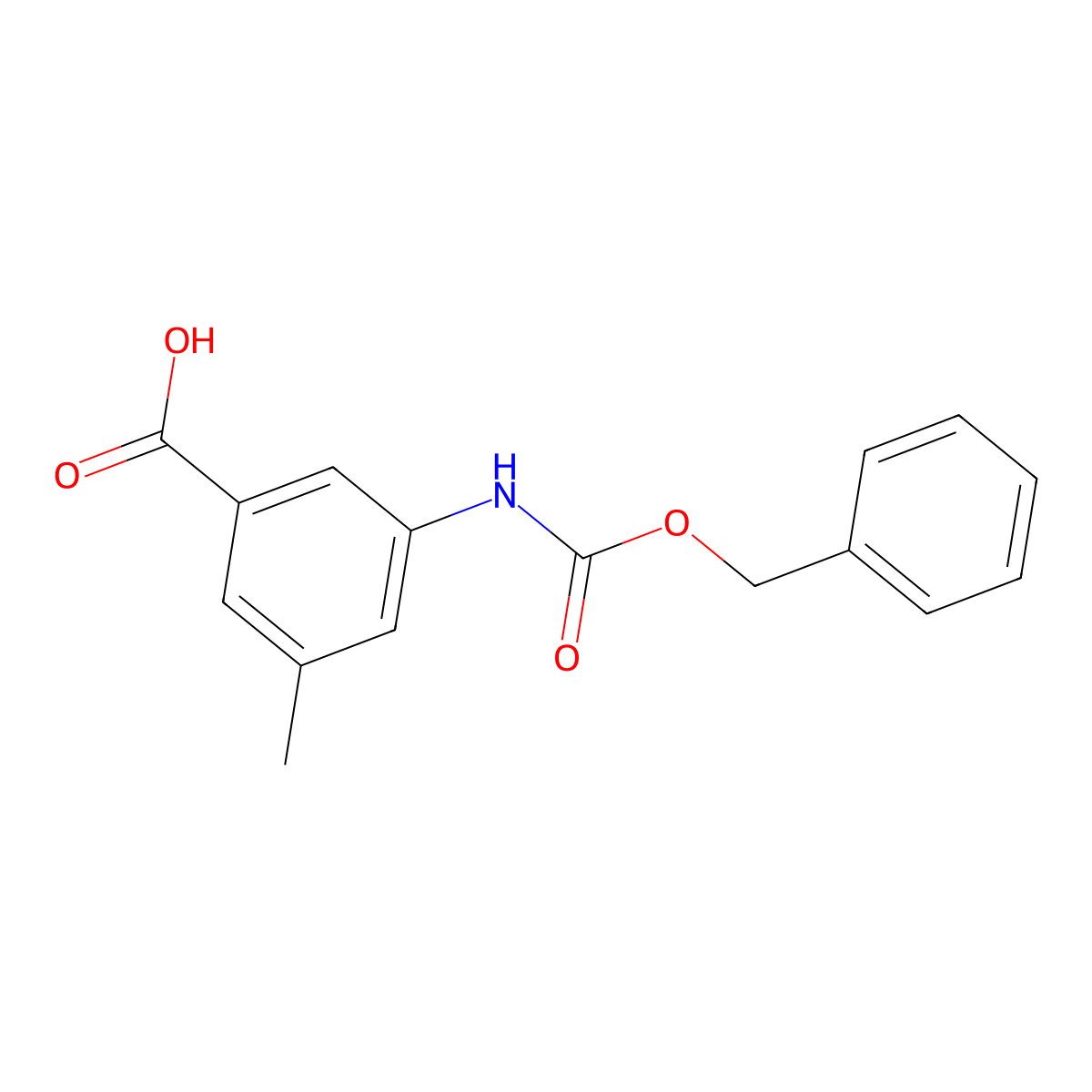 3-{[(Benzyloxy)carbonyl]amino}-5-methylbenzoic acid molecular structure, CAS 2248416-02-4