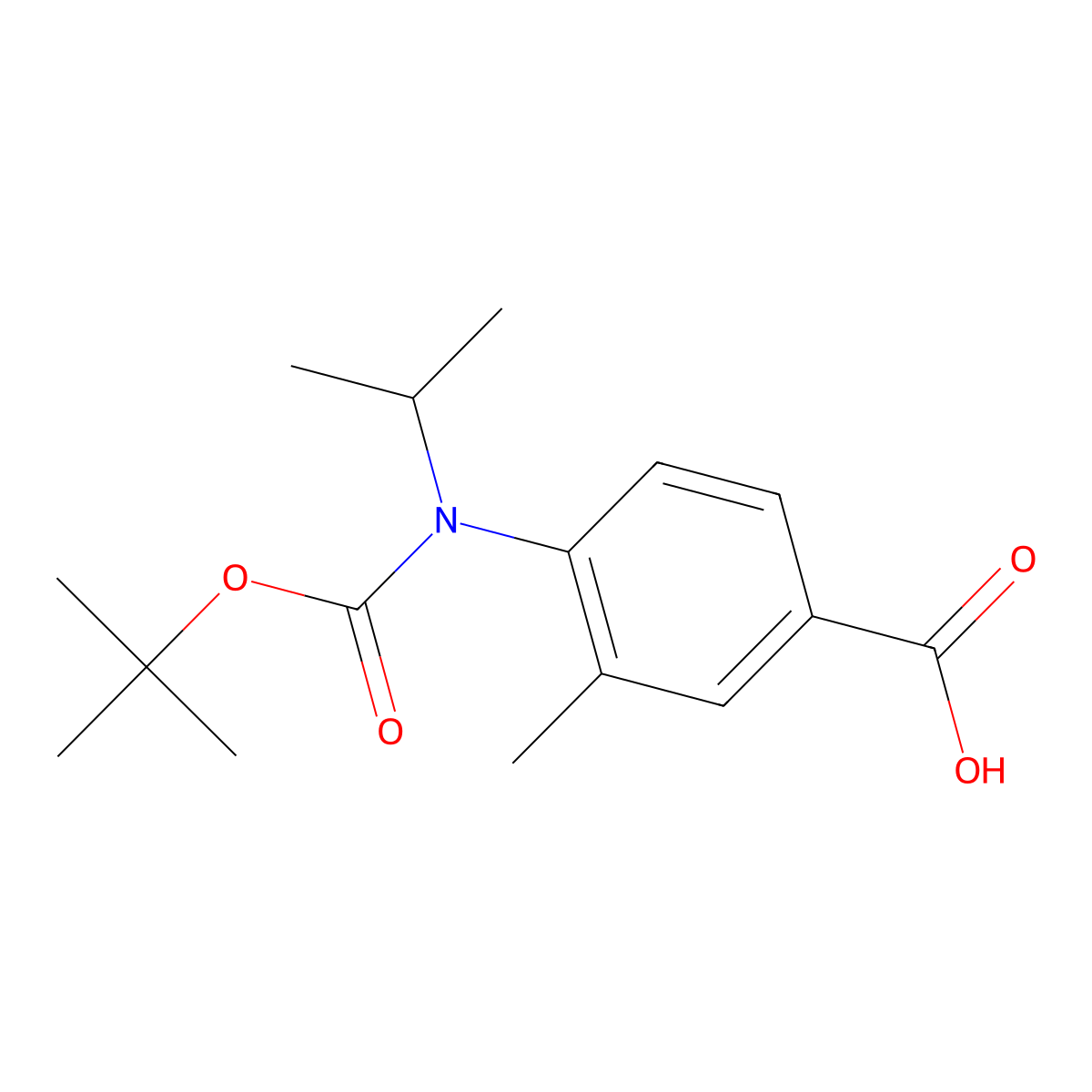 4-{[(Tert-butoxy)carbonyl](propan-2-yl)amino}-3-methylbenzoic acid molecular structure, CAS 2248416-05-7