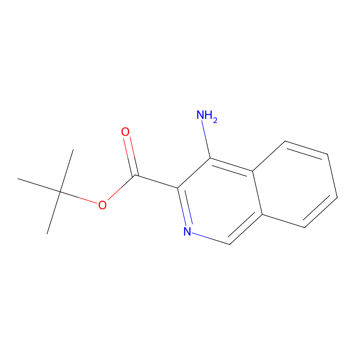 Tert-butyl 4-aminoisoquinoline-3-carboxylate molecular structure, CAS 2248416-45-5