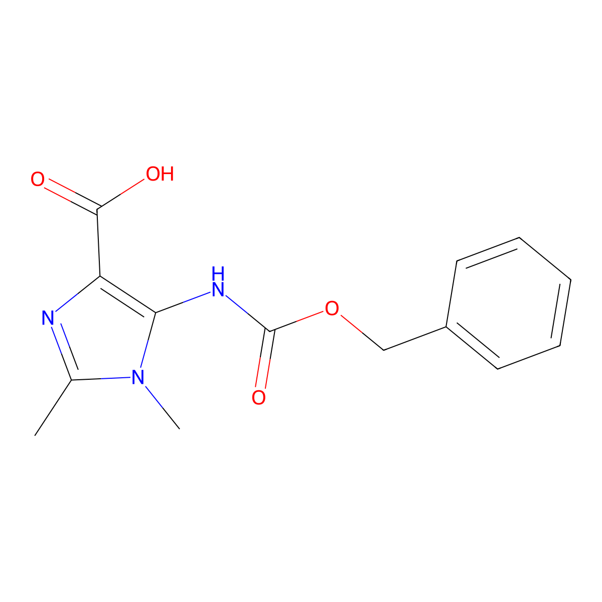 5-{[(benzyloxy)carbonyl]amino}-1,2-dimethyl-1H-imidazole-4-carboxylic acid molecular structure, CAS 2248417-28-7