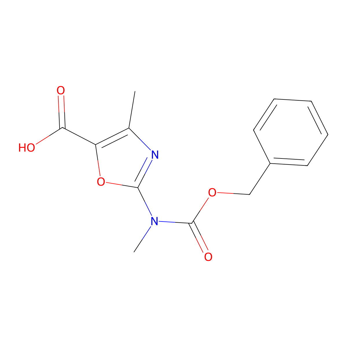 2-{[(Benzyloxy)carbonyl](methyl)amino}-4-methyl-1,3-oxazole-5-carboxylic acid molecular structure, CAS 2248417-29-8
