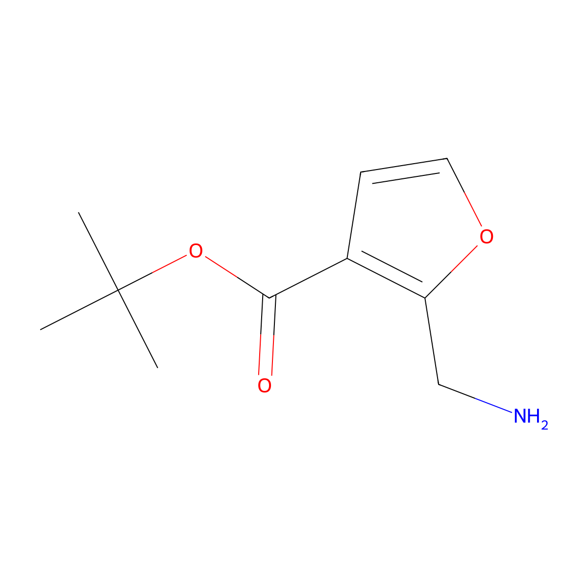 Tert-butyl 2-(aminomethyl)furan-3-carboxylate molecular structure, CAS 2248417-30-1