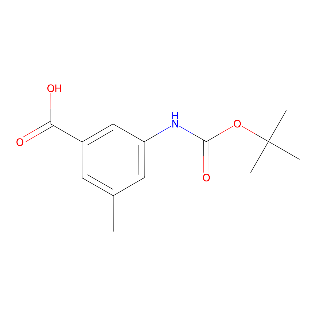 3-{[(Tert-butoxy)carbonyl]amino}-5-methylbenzoic acid molecular structure, CAS 2248417-40-3