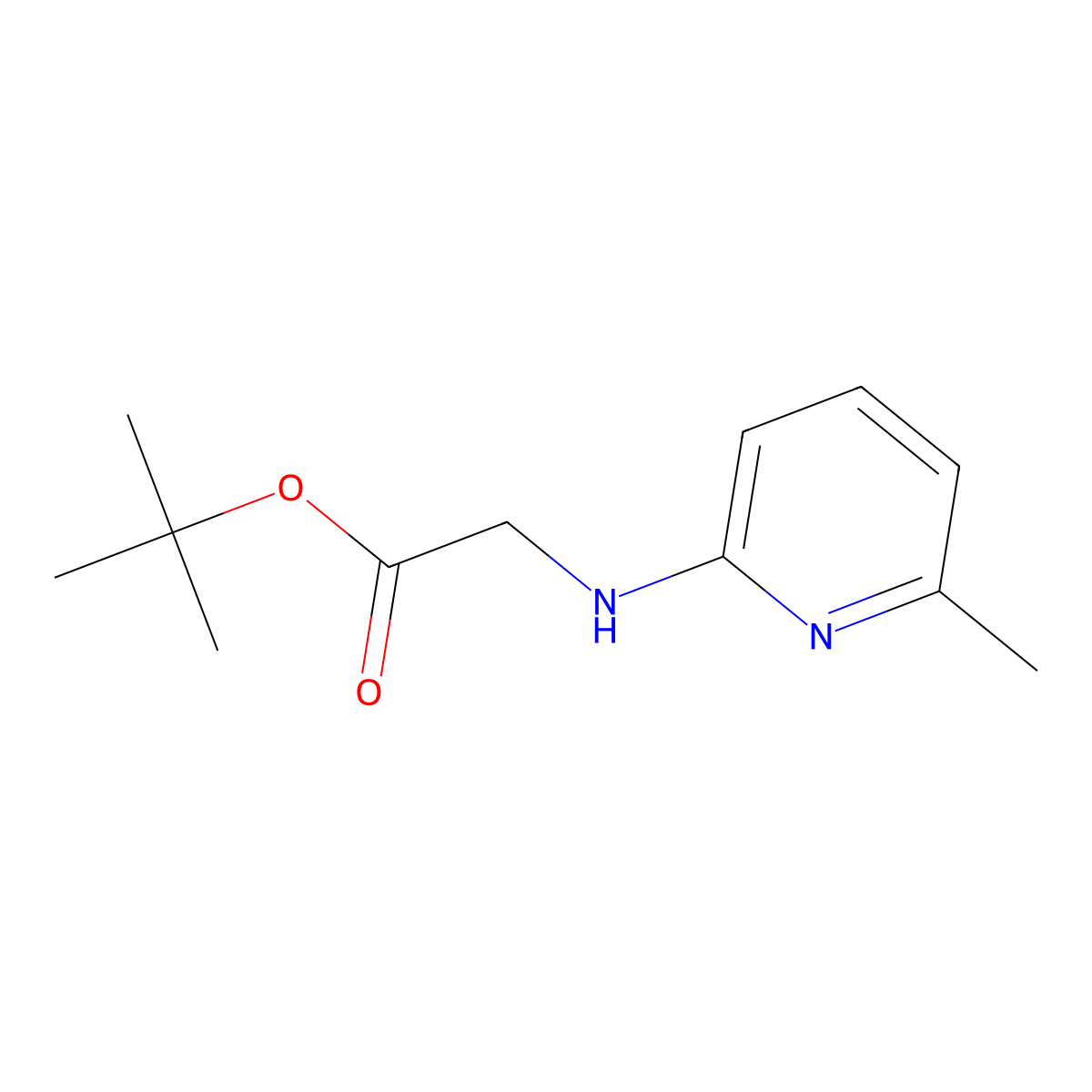 Tert-butyl 2-[(6-methylpyridin-2-yl)amino]acetate molecular structure, CAS 2248417-47-0